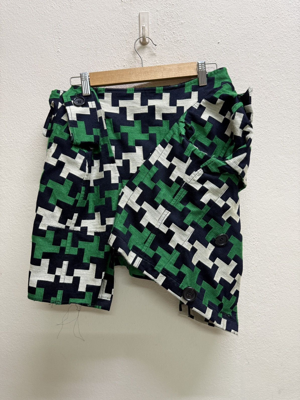 Comme des Garcons Junya Watanabe Comme Des Garcons Ad2005 Wool Panel Skirt Size 29" - 22 Thumbnail