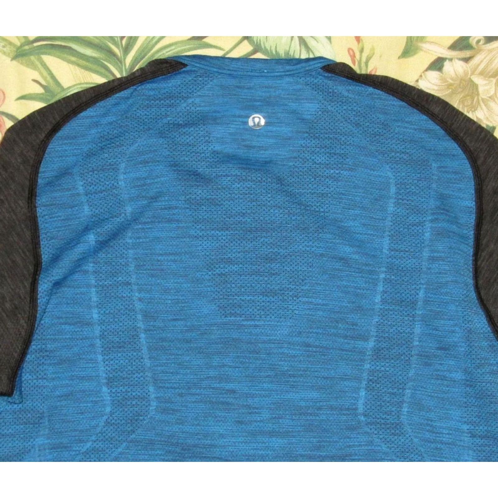 Lululemon LULULEMON Blue Grey Long Sleeve Henley Tech Shirt M Size US M / EU 48-50 / 2 - 3 Thumbnail
