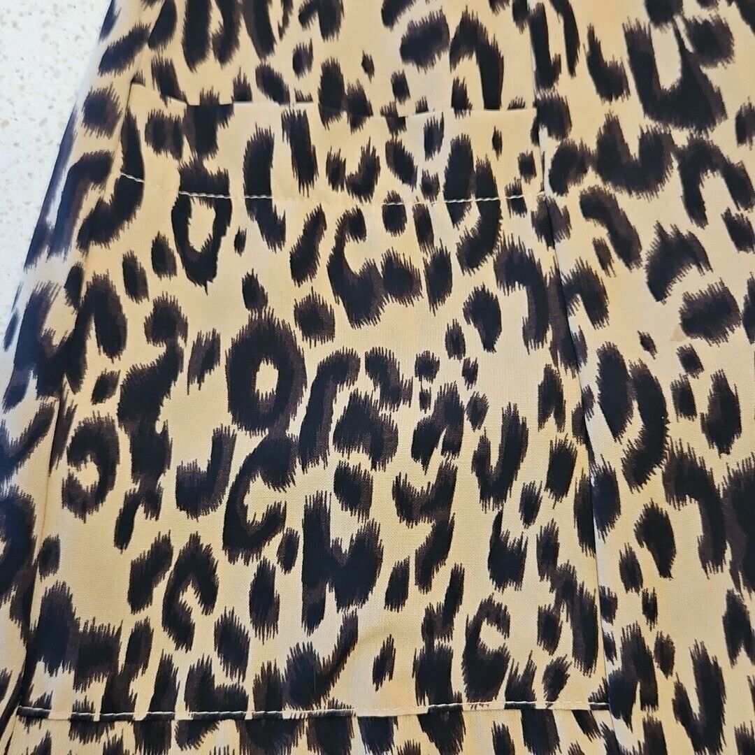 Ganni Ganni Midi Dress Womens 36 Cotton Leopard Print Ruffle Sleev Size XS / US 0-2 / IT 36-38 - 4 Thumbnail