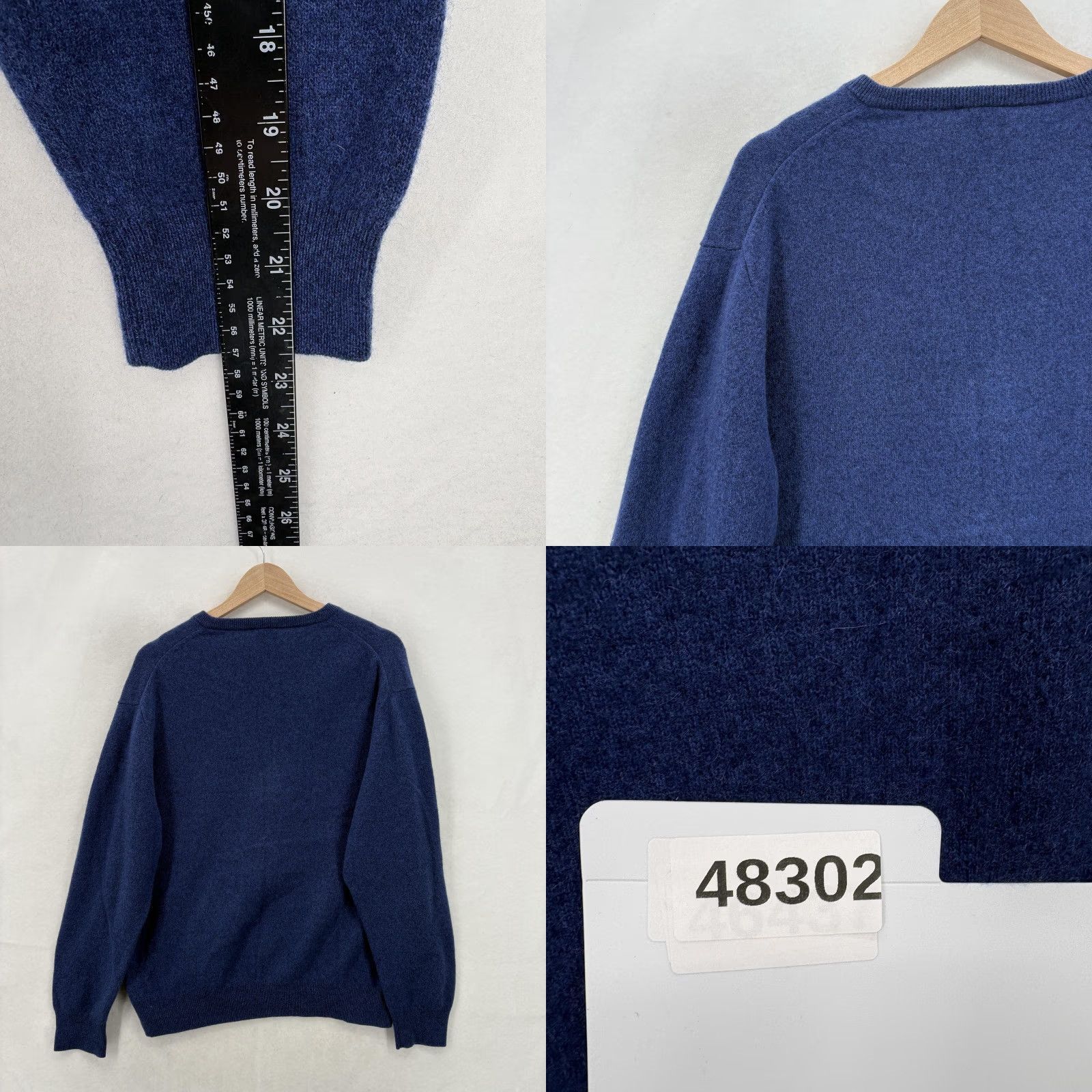 Jos. A. Bank Jos. A. Bank Sweater Mens XL Blue 100% Cashmere V-Neck Executive Pullover Knit Size US XL / EU 56 / 4 - 8 Thumbnail