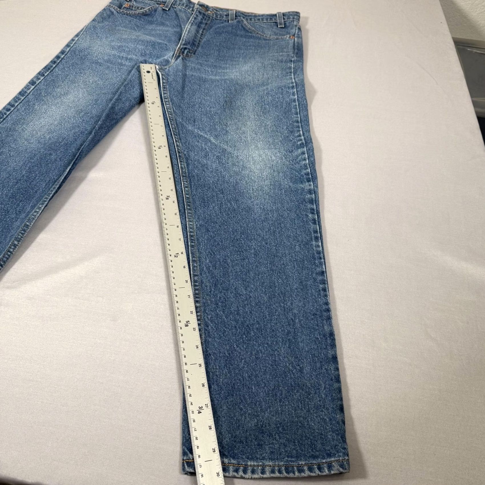 Levi's VINTAGE Levi's 505 Jeans Mens 36x30 Blue Straight Denim Pants 90s Regular Fit Cotton Denim Blue 5-Pocket Mens Size US 36 / EU 52 - 5 Thumbnail