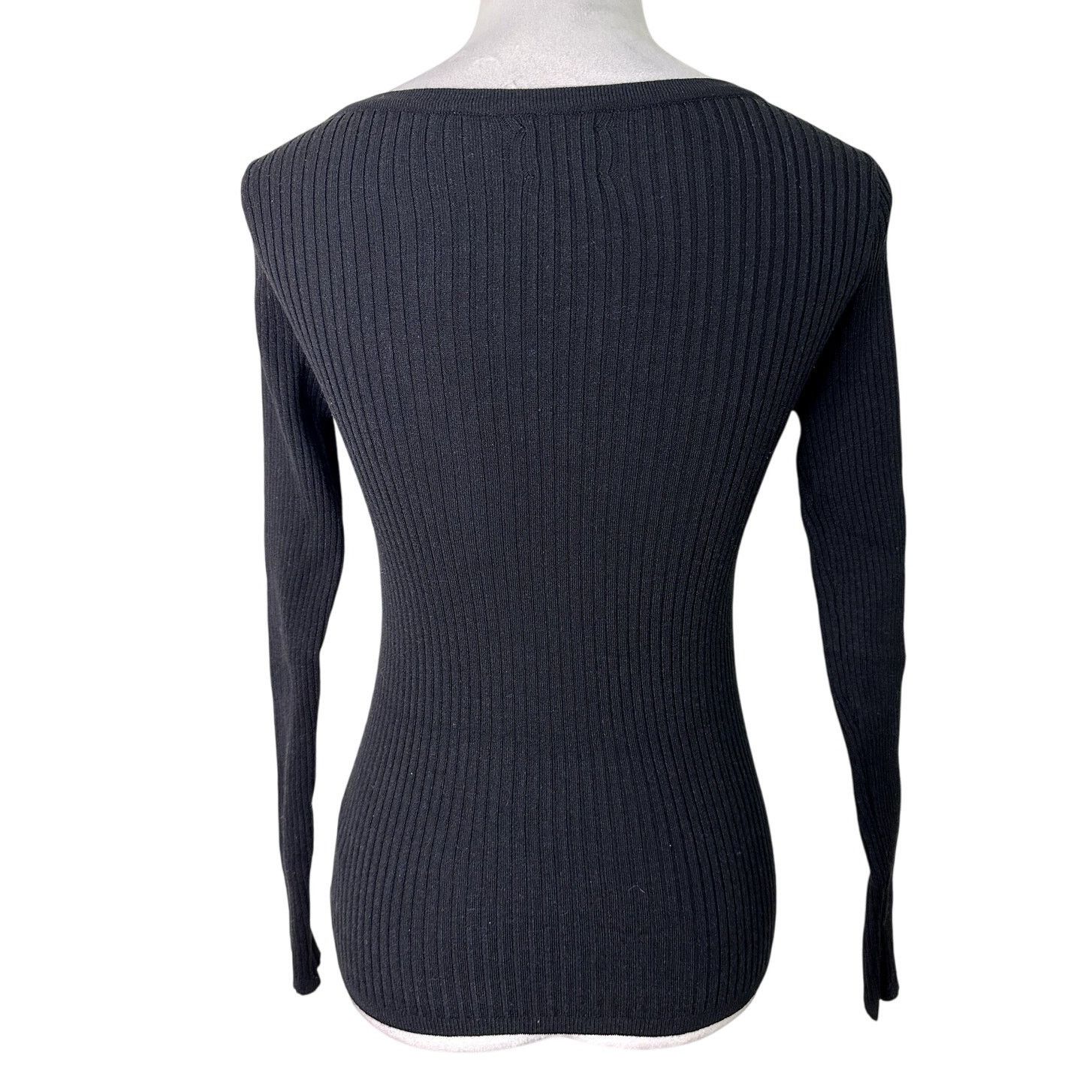 Asos ASOS Womens Black Scoop Neck Long Sleeve Knit Sweater 4 NWOT Size S / US 4 / IT 40 - 5 Thumbnail