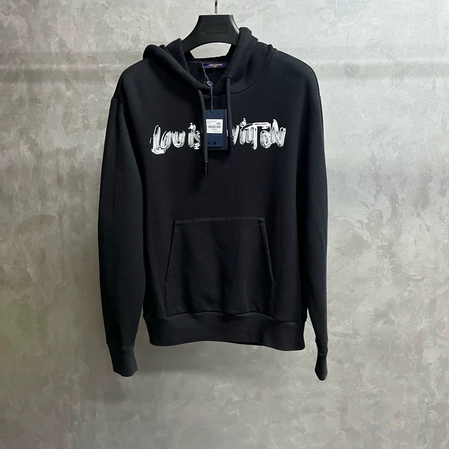 Louis Vuitton Louis Vuitton Black Logo Print Hoodie Size US M / EU 48-50 / 2 - 1 Thumbnail