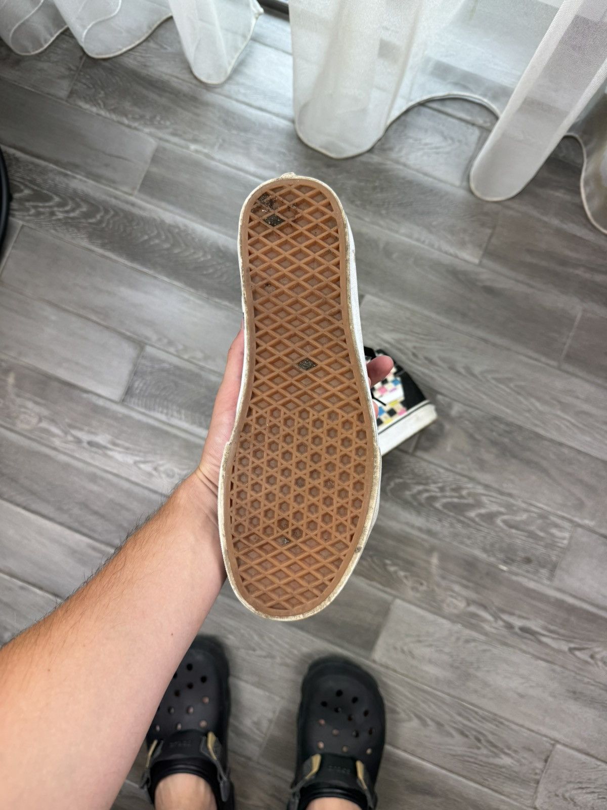 Vans NWOB Vans Sk8-Hi "Glitter Checkerboard" - VN0A4BV6V3P Size US 9 / EU 42 - 6 Thumbnail