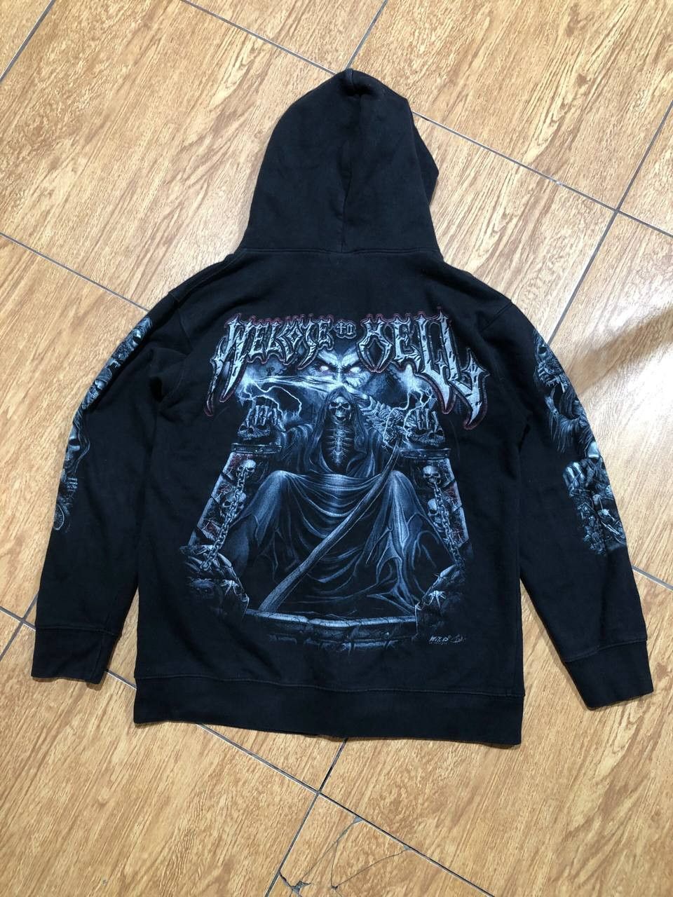 Vintage Wild Printed Zip Hoodie vintage faded streetwear Size US M / EU 48-50 / 2 - 4 Thumbnail