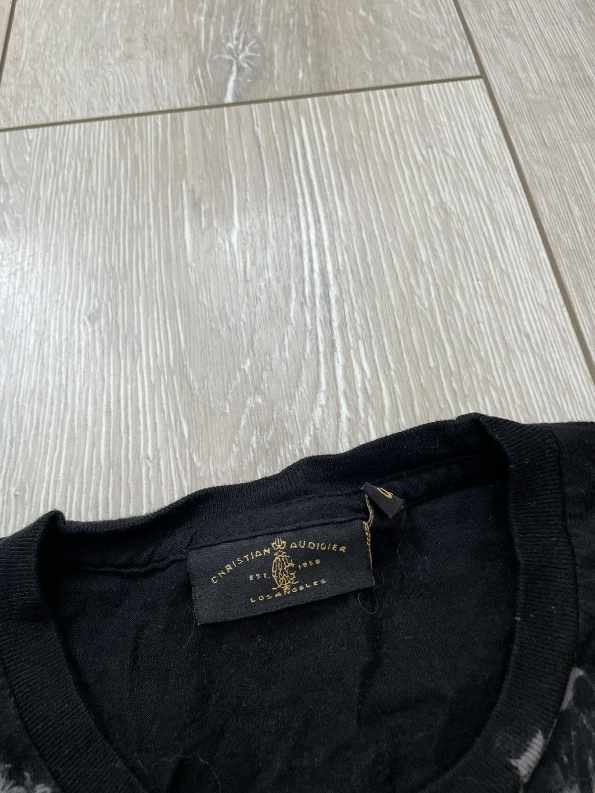 Christian Audigier Christian Audigier Shirt Black All Over Print Gold Skull Size S / US 4 / IT 40 - 4 Thumbnail