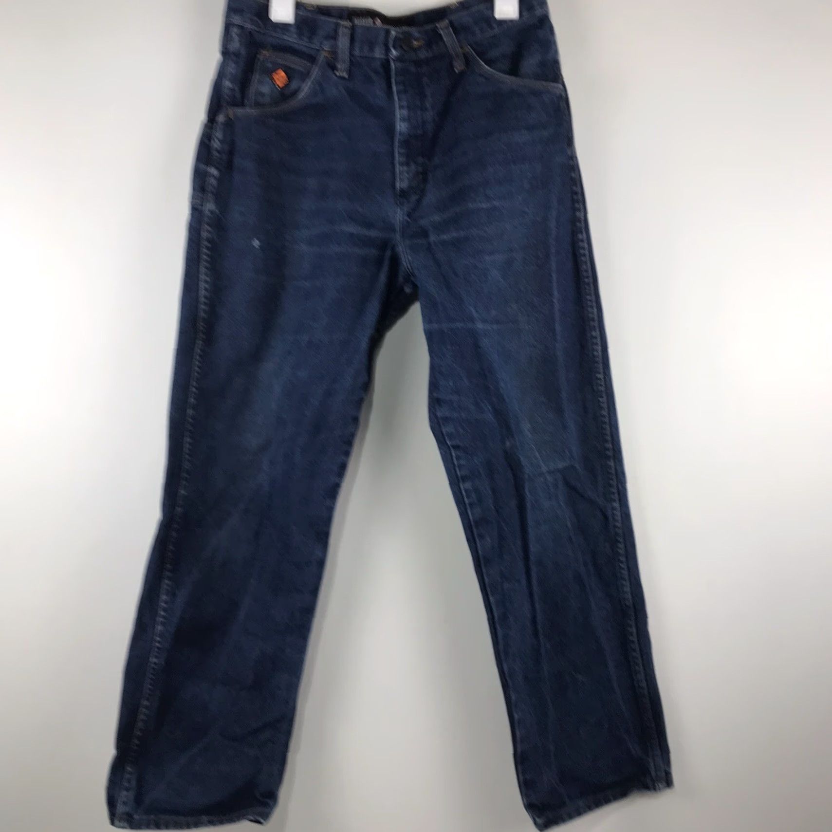 Wrangler VINTAGE Wrangler Flame Resistant Jeans Mens Size 33 Waist 30 Inseam Blue Steel Cowboy Western Size US 33 - 2 Thumbnail