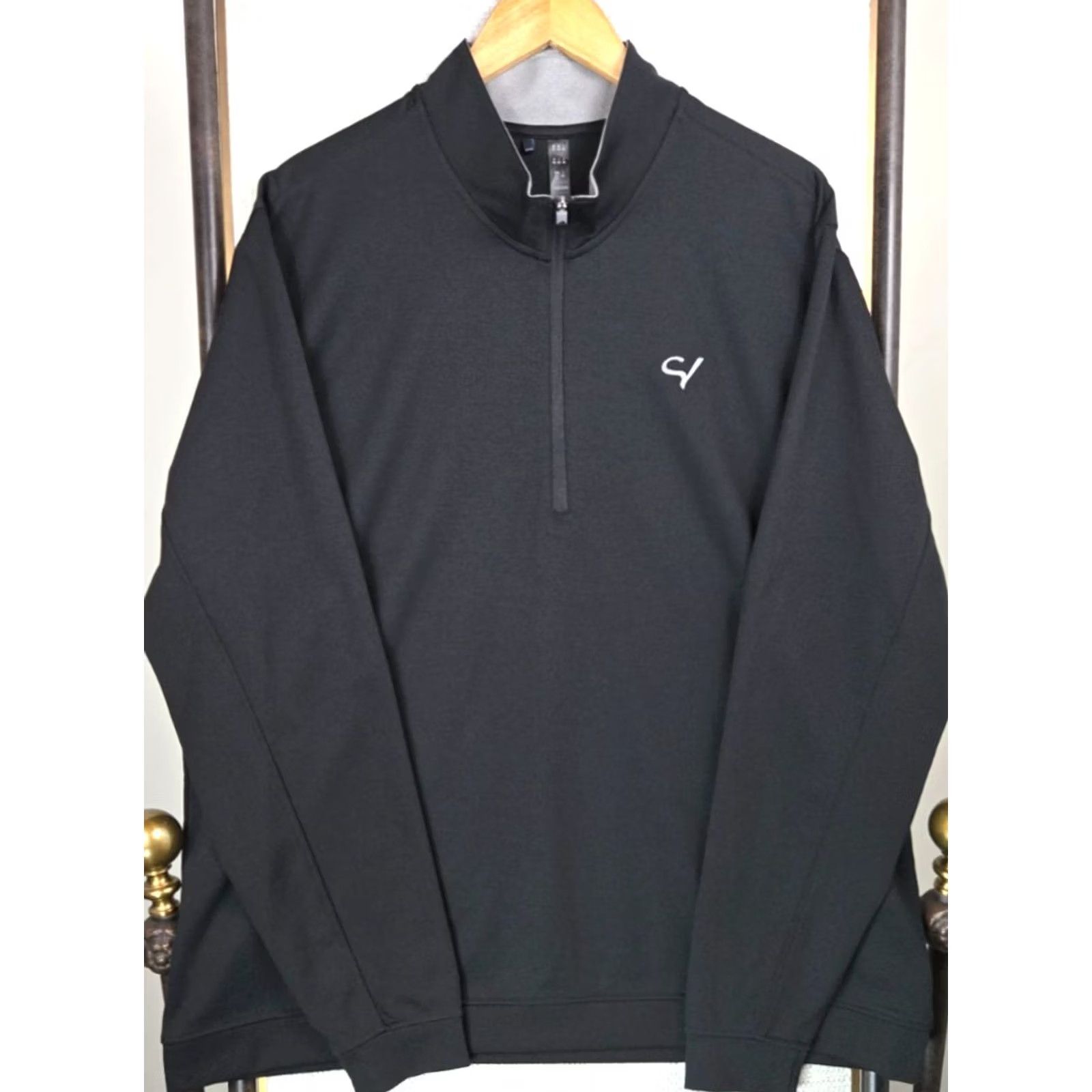 Adidas ADIDAS x SAND VALLEY Mens 2XL 1/2 Zip Pullover Black Performance Moisture Wicking Sweatshirt Golf Casual Windshirt Size US XXL / EU 58 / 5 - 2 Thumbnail