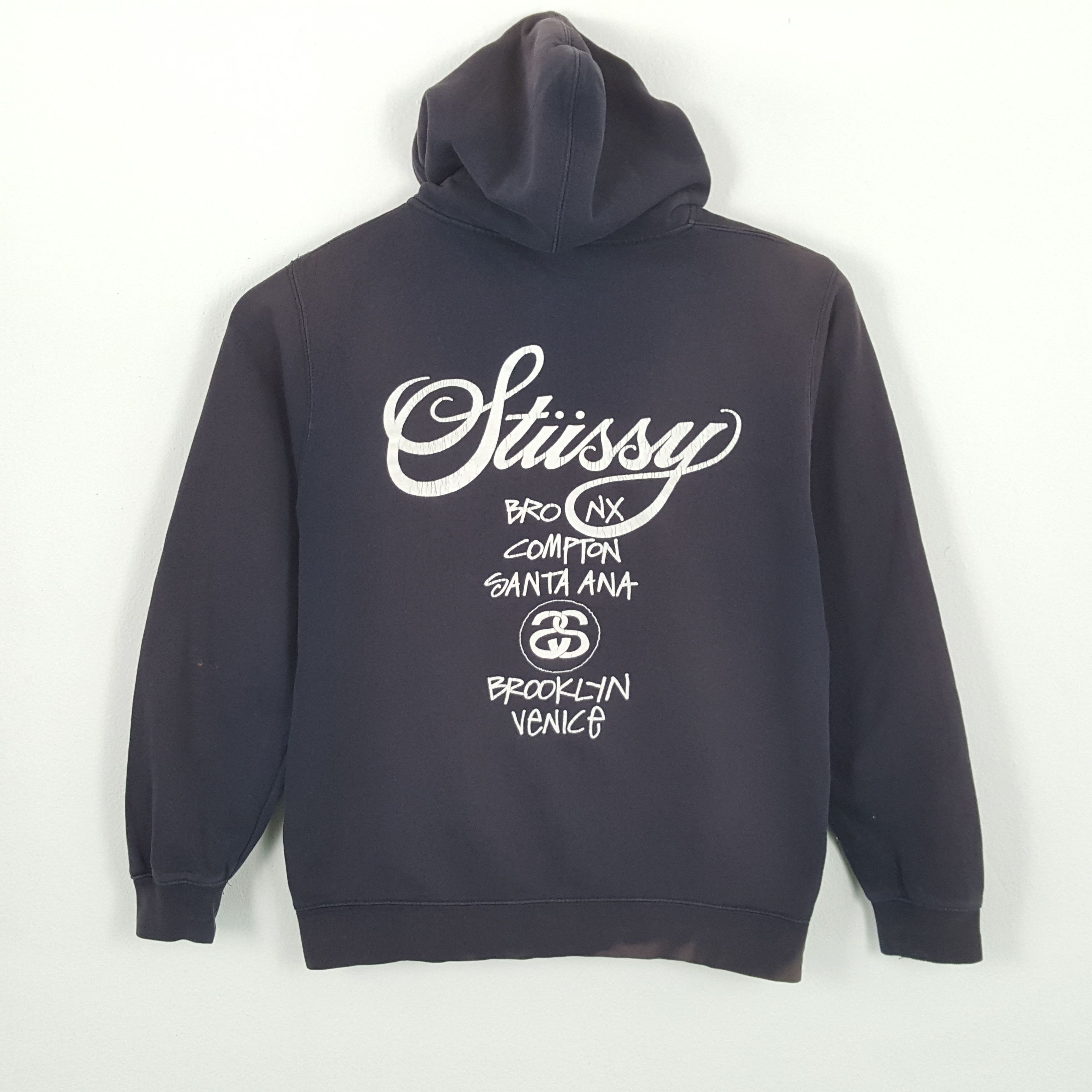 Stussy × Vintage Vintage STUSSY Streetwear Skateboard Distressed Hoodies Size US M / EU 48-50 / 2 - 1 Thumbnail