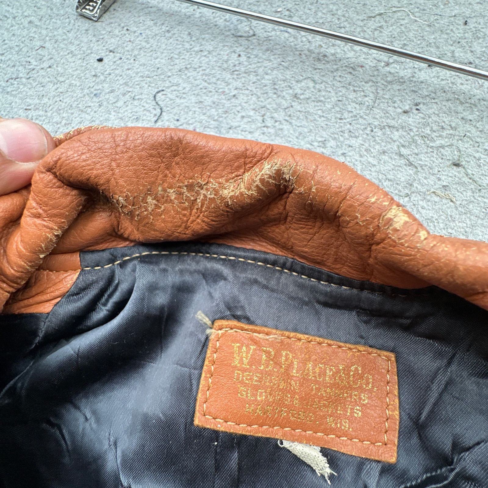 Other Vintage 70s WB Place & Co Deerskin Leather Coat Jacket 42 Size US L / EU 52-54 / 3 - 18 Thumbnail