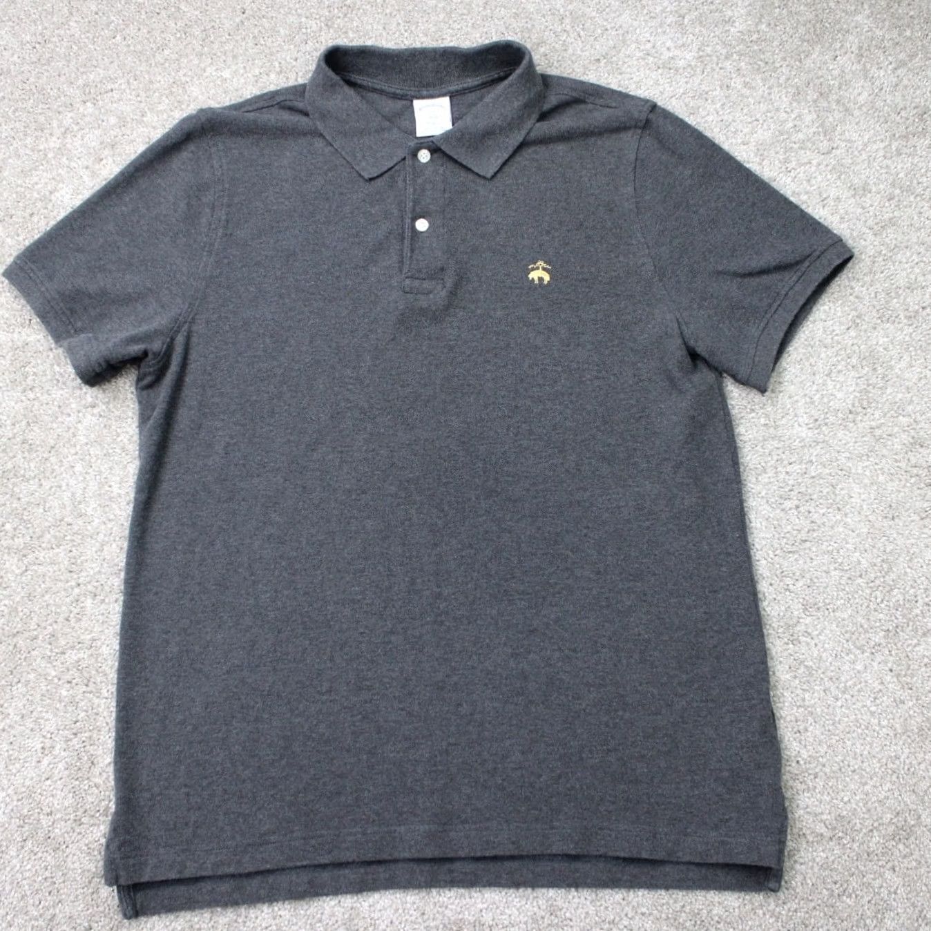 Brooks Brothers Brooks Brothers Polo Shirt Mens Large Gray Slim Fit 100% Cotton Short Sleeve Shirt Size US L / EU 52-54 / 3 - 2 Thumbnail