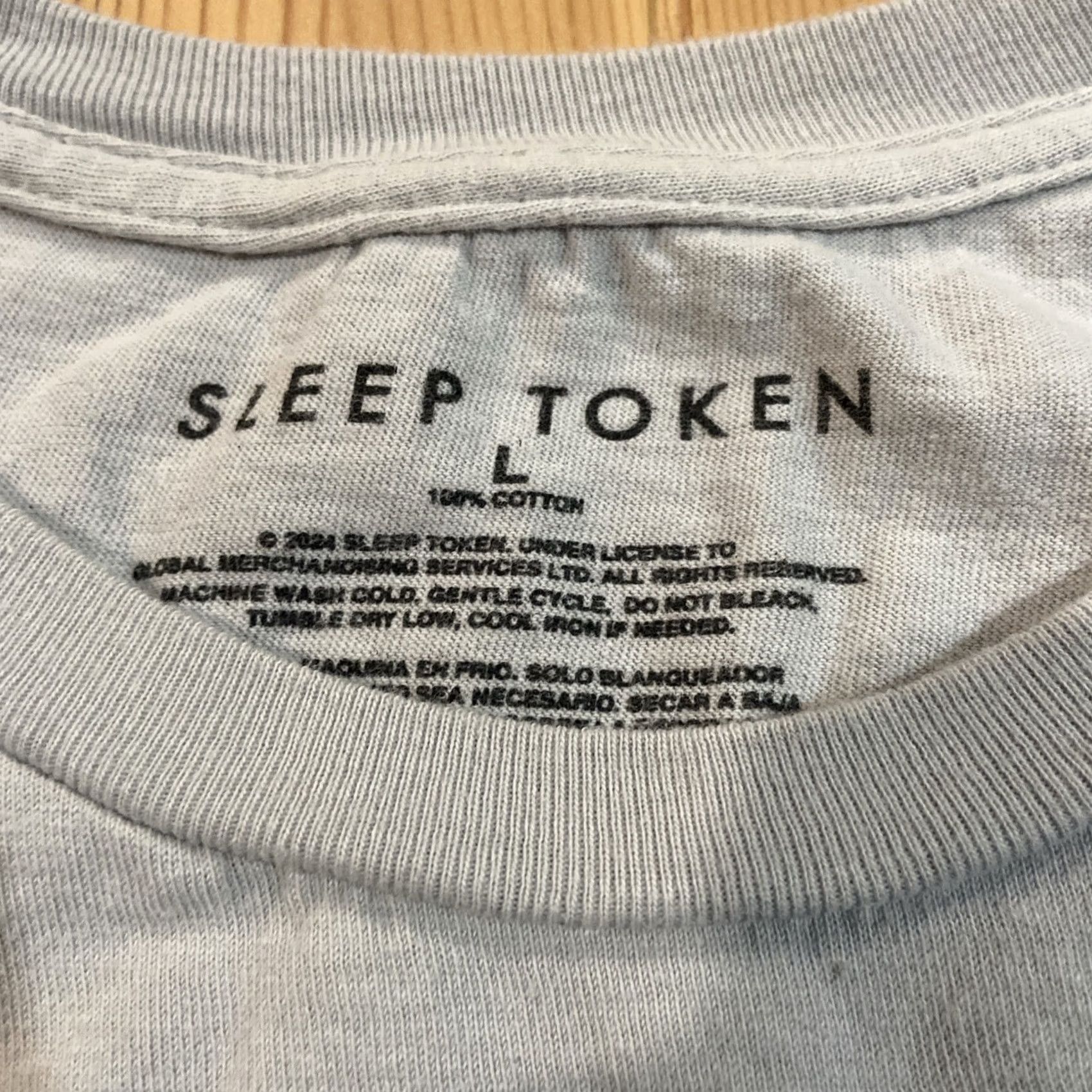 Vintage Sleep Token Band Gun Knight The Summoning T Shirt Men L Gray Cotton Knit Crew Neck Short Sleeve Band, Metal, Music Mens TV052 Size US L / EU 52-54 / 3 - 3 Thumbnail