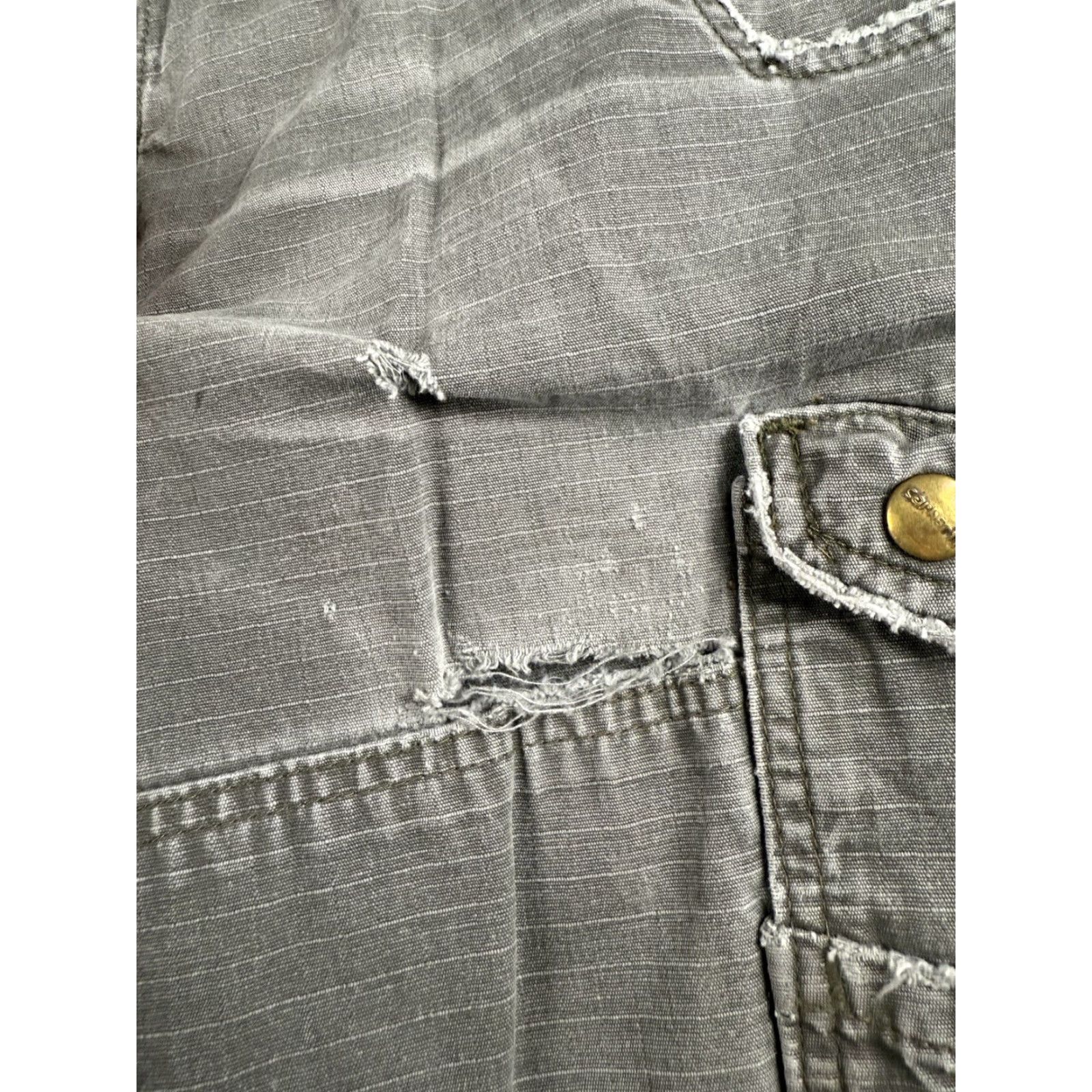 Carhartt Carhartt B342 Relaxed Fit Double Knee Pants Green Men's 32X30 Distressed Cargo Workwear Pants Size US 32 / EU 48 - 3 Thumbnail
