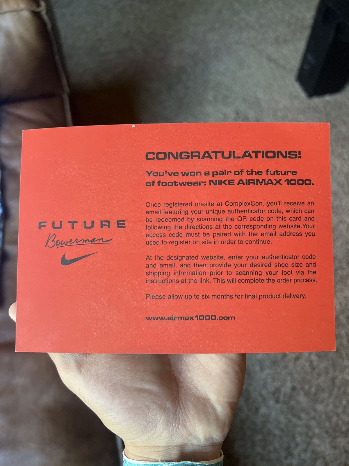 Nike 3D Printed Nike Air Max 1000 Red (Exclusive) Zellerfeld Size US 8 / EU 41 - 8 Thumbnail
