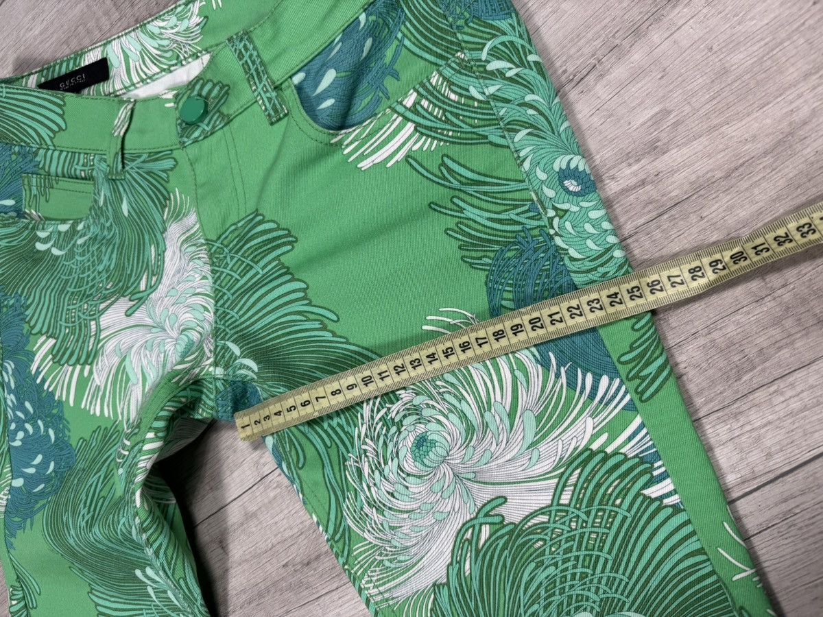 Gucci Gucci Green Floral Print Cotton Holiday Jeans Size 36 Rare Size 36" / US 14 / IT 50 - 15 Thumbnail