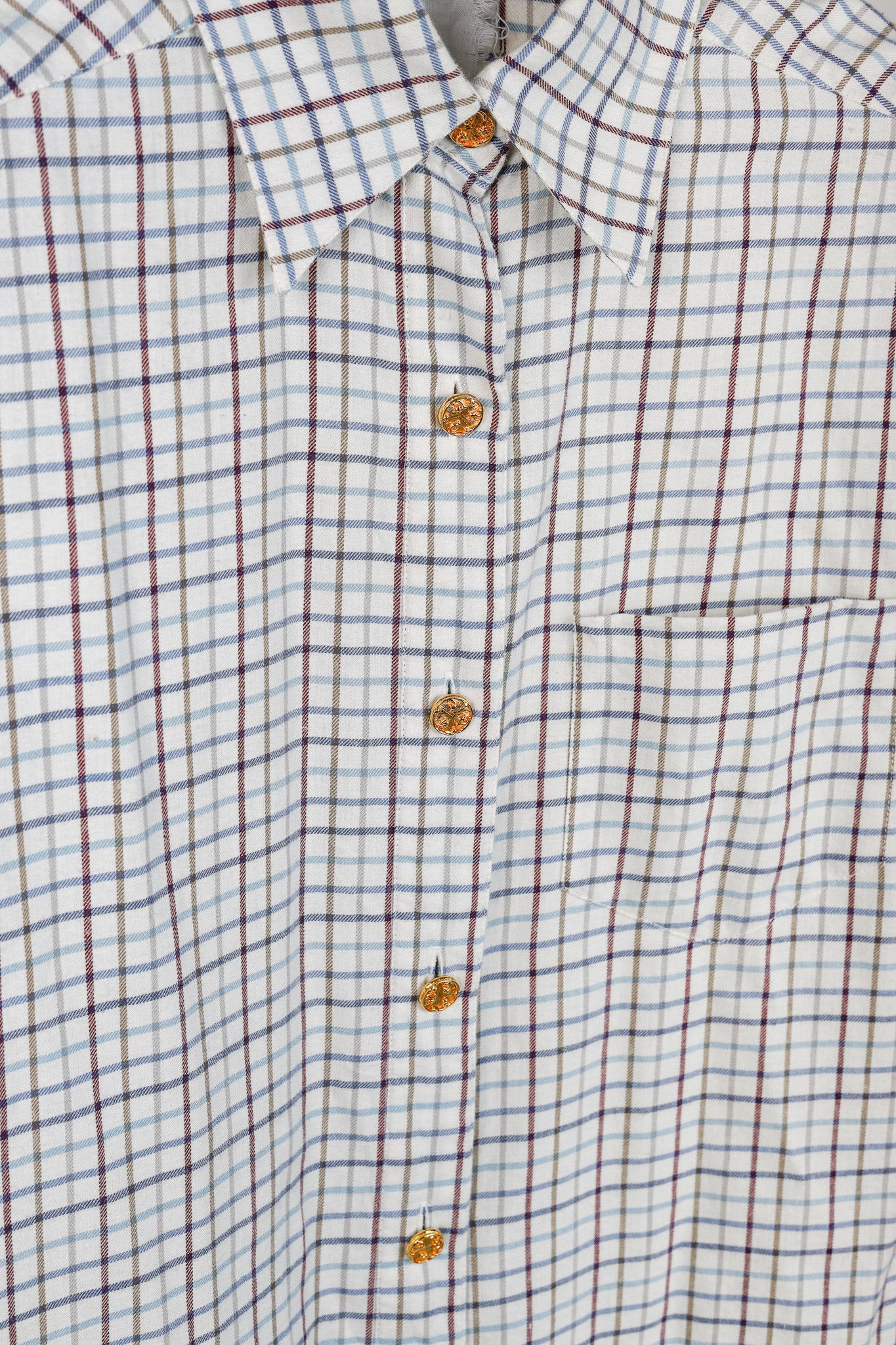 Chanel Chanel Boutique Vintage White Plaid Buttoned Flannel Size L / US 10 / IT 46 - 7 Thumbnail