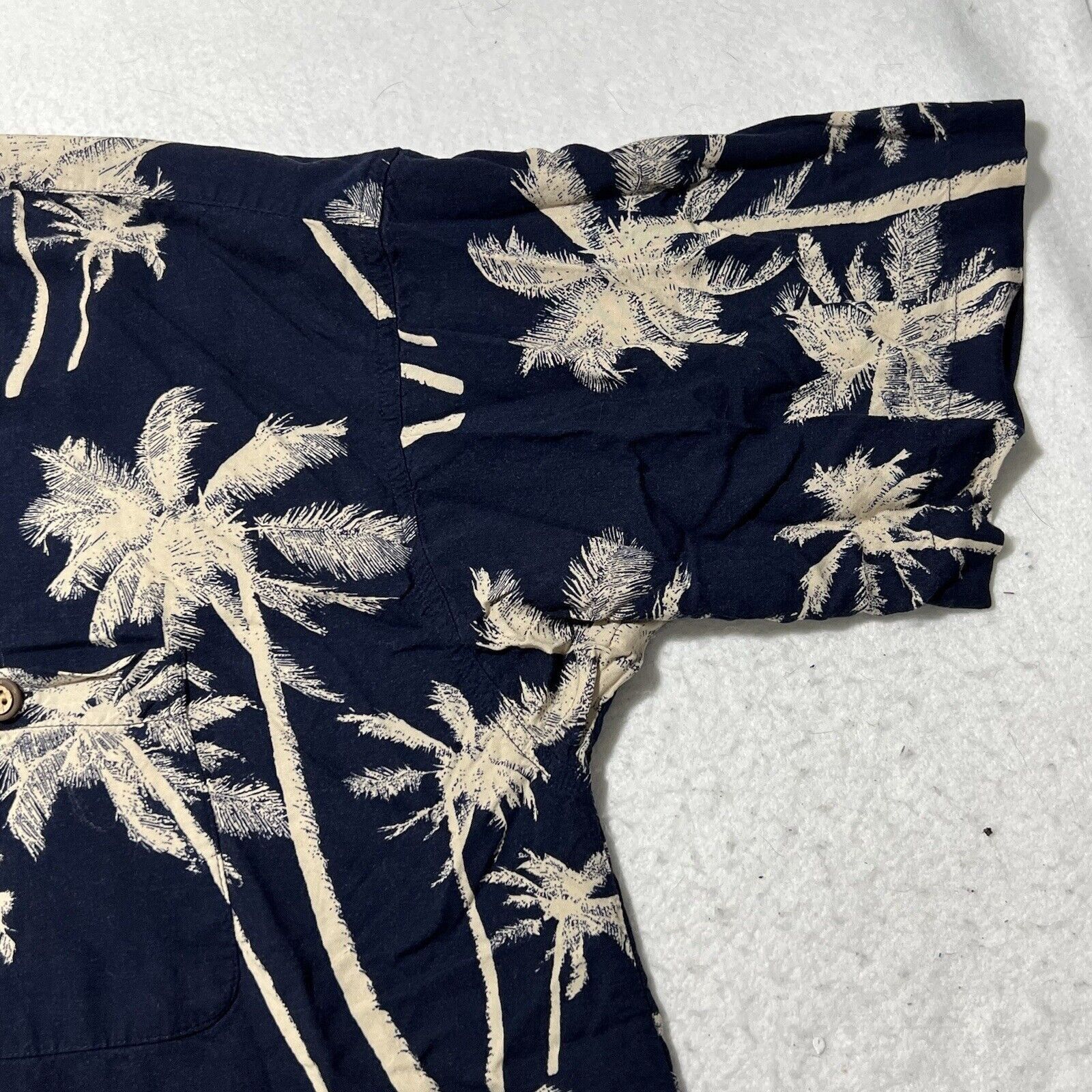 Knightsbridge Knightsbridge XXL Hawaiian Palm Tree Navy Button Up Shirt Size US XXL / EU 58 / 5 - 4 Thumbnail