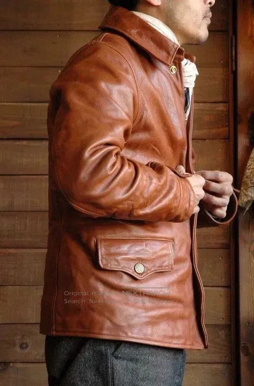 Other Sturdy Cowhide Driving Leather Jacket. Size US M / EU 48-50 / 2 - 9 Thumbnail