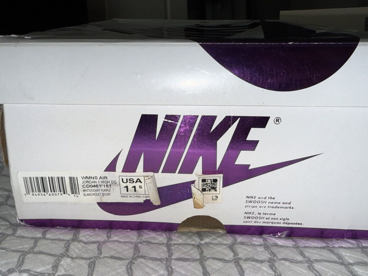 Jordan Brand Jordan 1 Retro High ‘ Court Purple women’s ’ Size US 11.5 / IT 41.5 - 10 Thumbnail