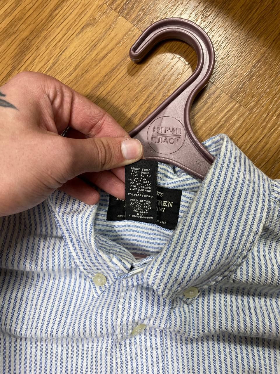 Polo Ralph Lauren × Ralph Lauren × Vintage Polo Ralph Lauren Vintage Mens Long Sleeve Striped Shirt Size US M / EU 48-50 / 2 - 18 Thumbnail