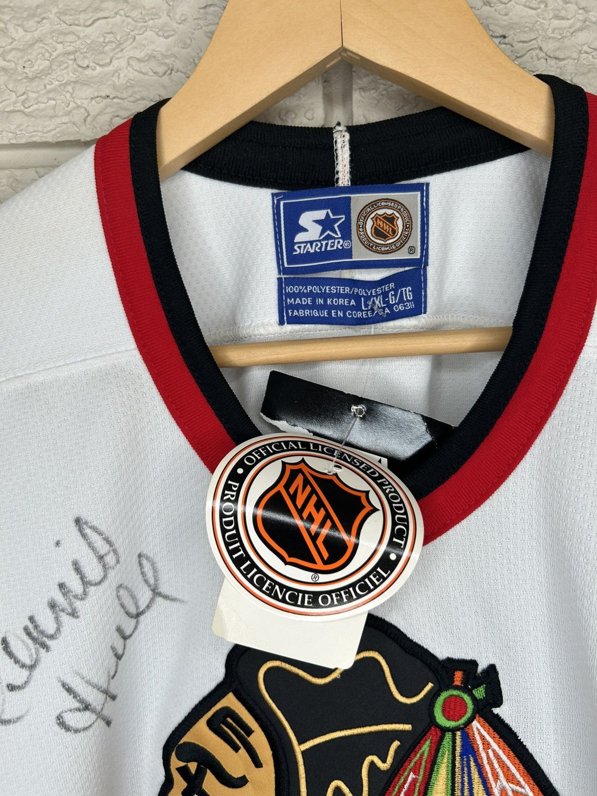 Starter Vintage Starter Chicago Blackhawks Dennis Hull Signed Jersey Size US XS / EU 42 / 0 - 11 Thumbnail