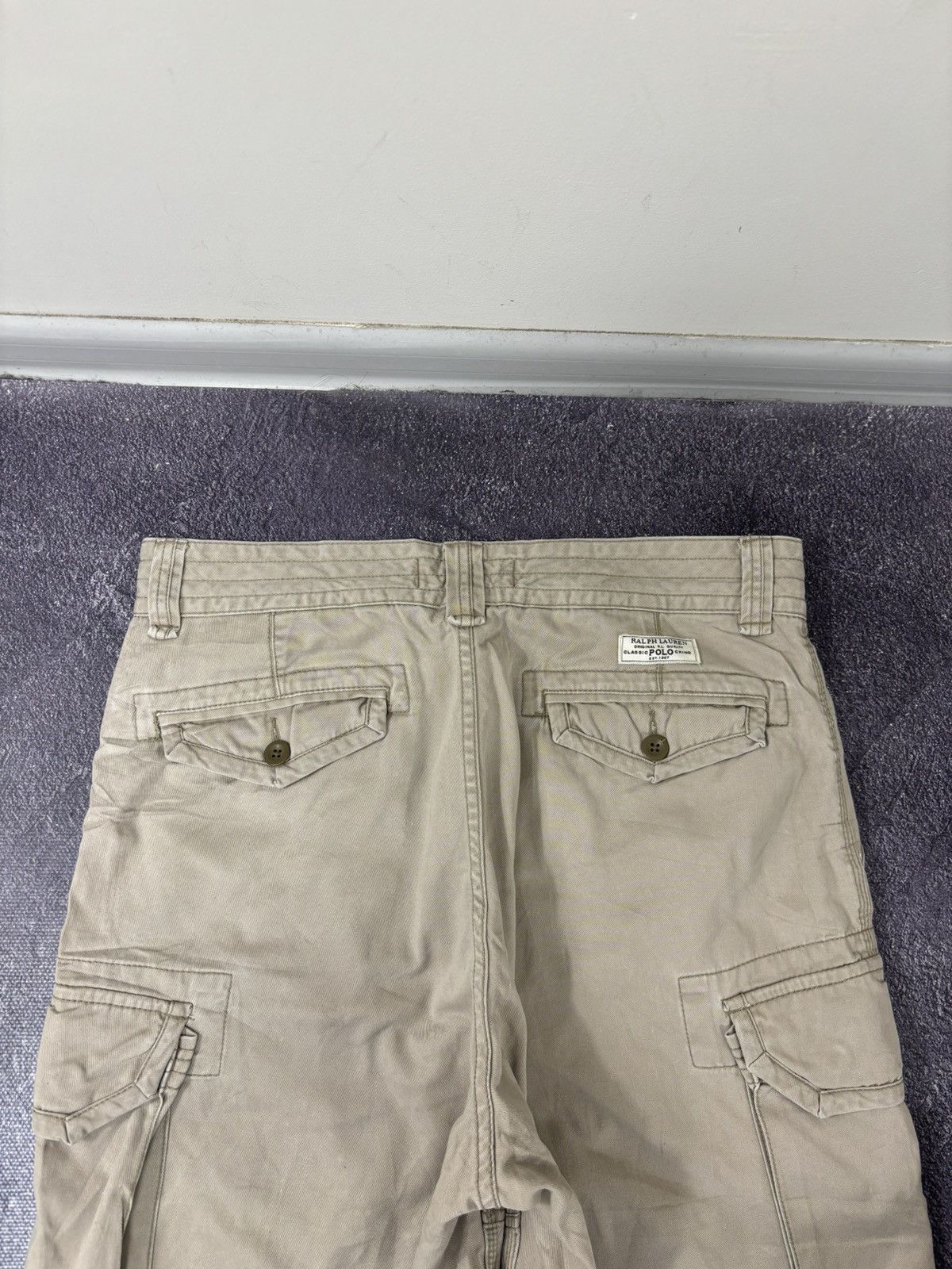 Polo Ralph Lauren Vintage Polo Ralph Lauren Y2K Military Utility Cargo Shorts Size US 33 - 16 Thumbnail