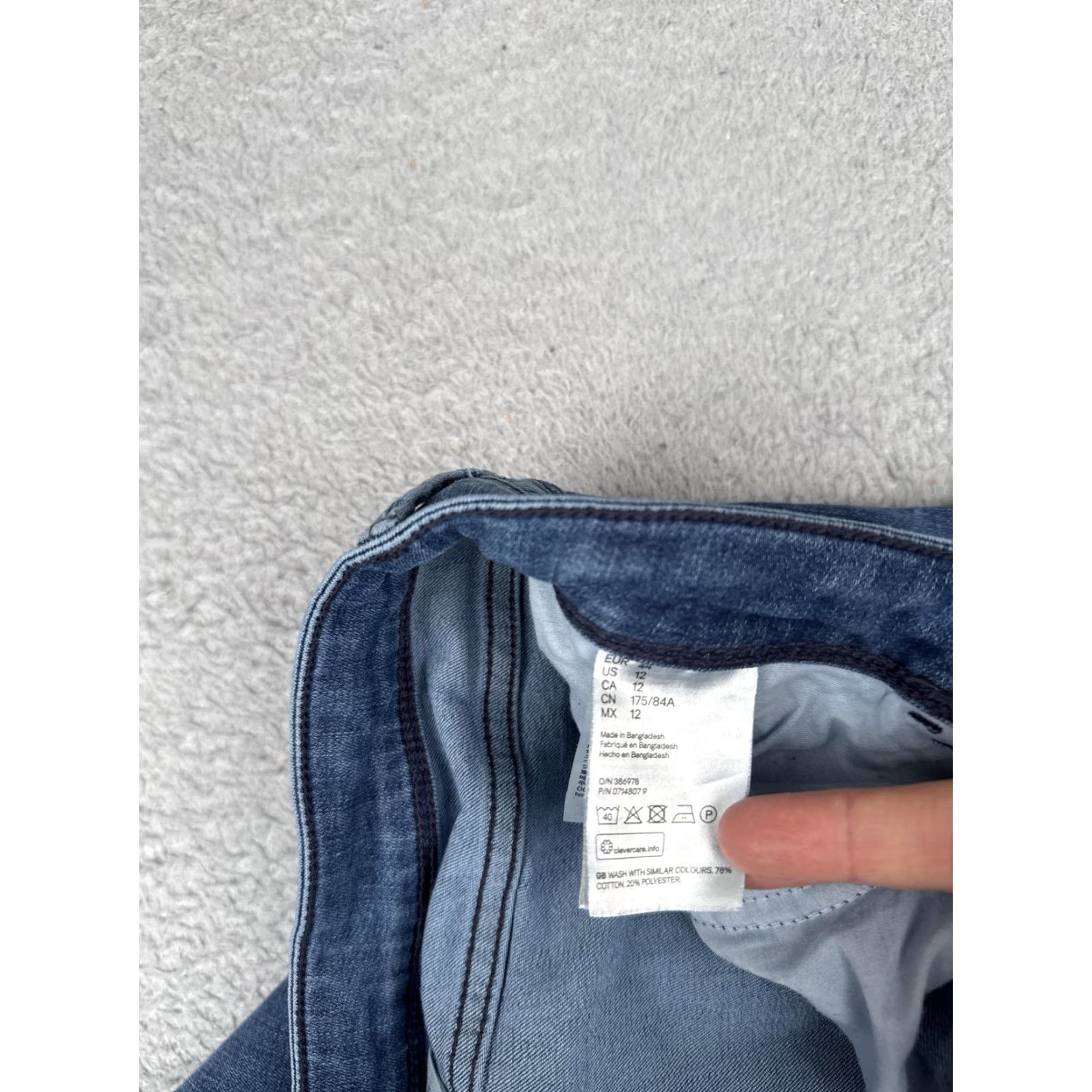 Denime &Denim Flare Jeans Womens 12 Blue Medium Wash High Rise Stretch Denim 32x32 Jeans Size 34" / US 12 / IT 48 - 7 Thumbnail