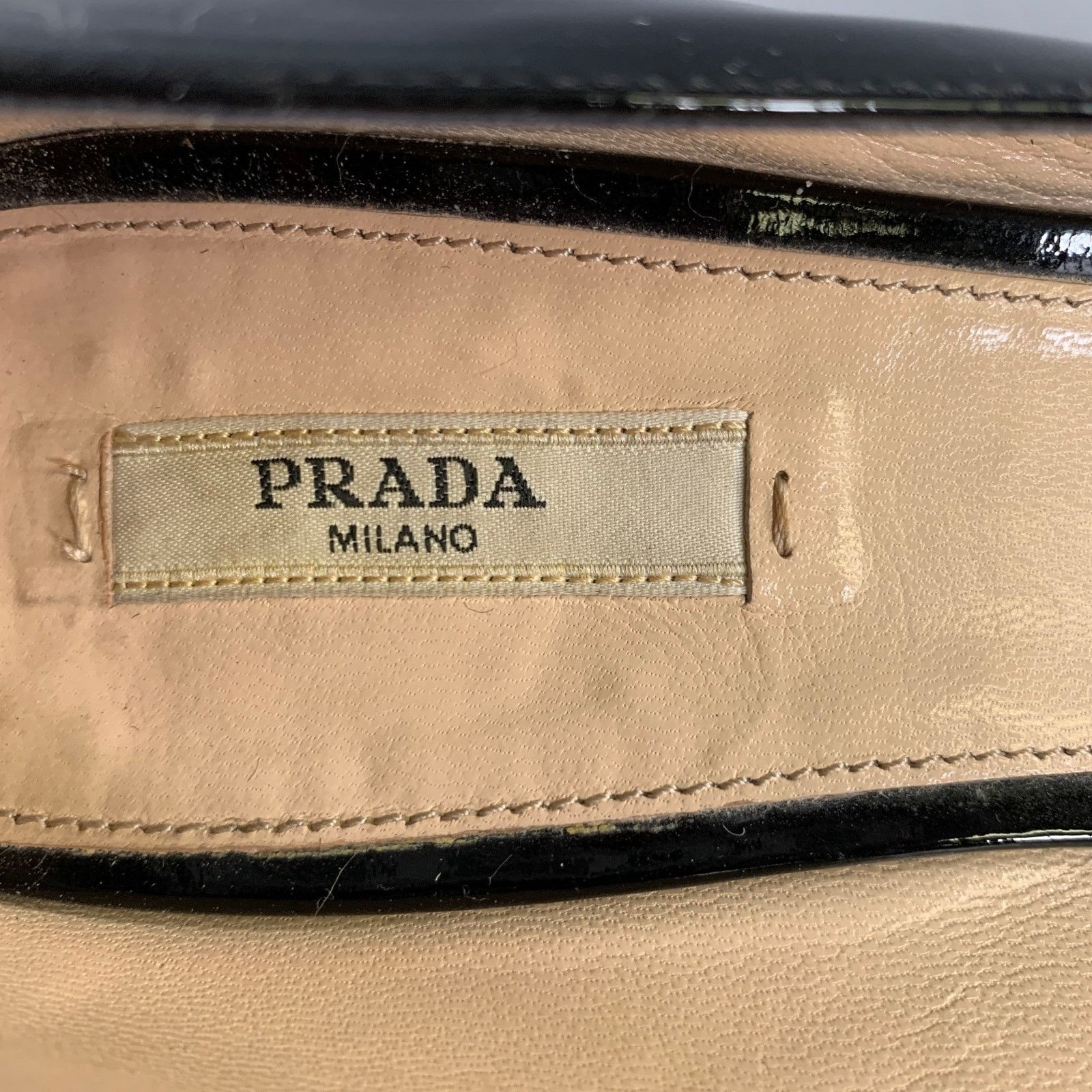 Prada PRADA Size 8 Black Patent Leather Pointed Toe Pumps Size US 8 / IT 38 - 8 Thumbnail