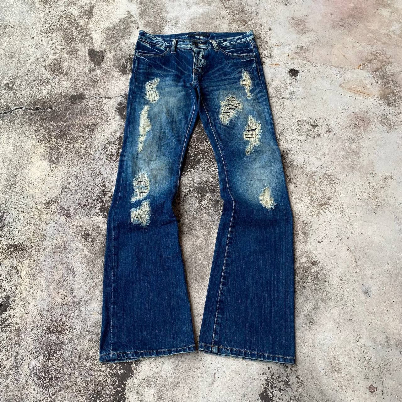 GOSTAR DE FUGA FLARED FUGA DISTRESSED DENIM BOOTCUT W29" Size US 30 / EU 46 - 1 Thumbnail