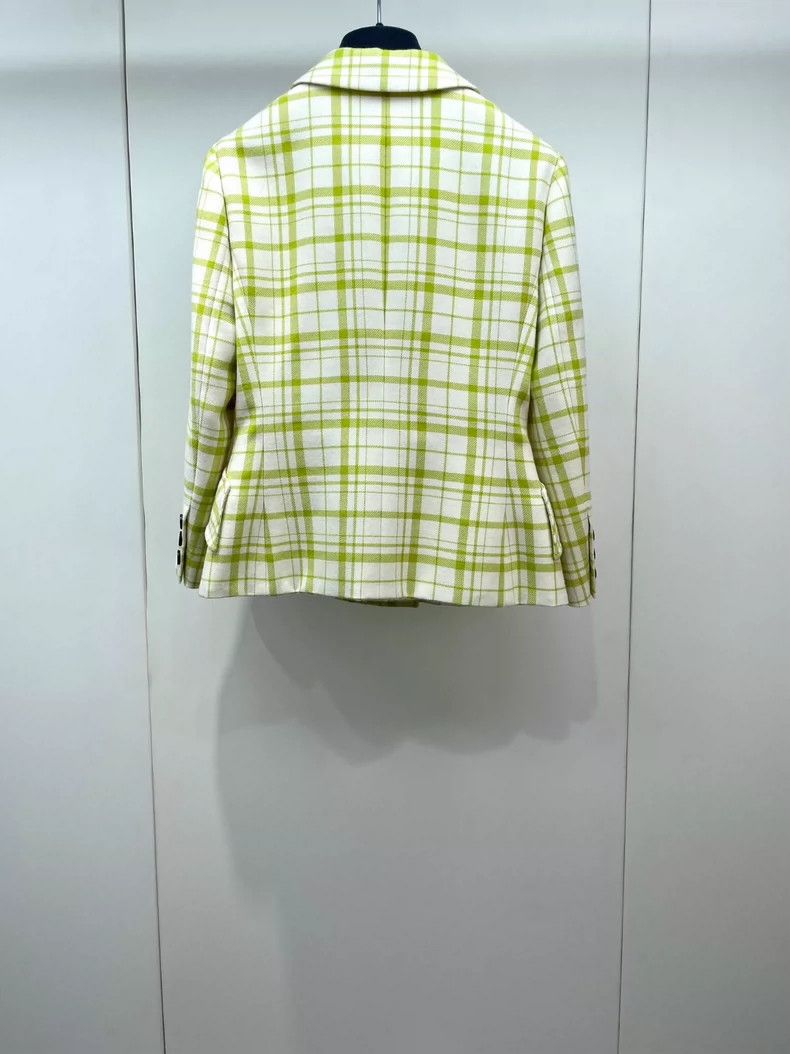 Dior Dior 21 early autumn green plaid suit jacket 2504-Nextarrow Size XXS / US 00 / IT 34 - 2 Thumbnail