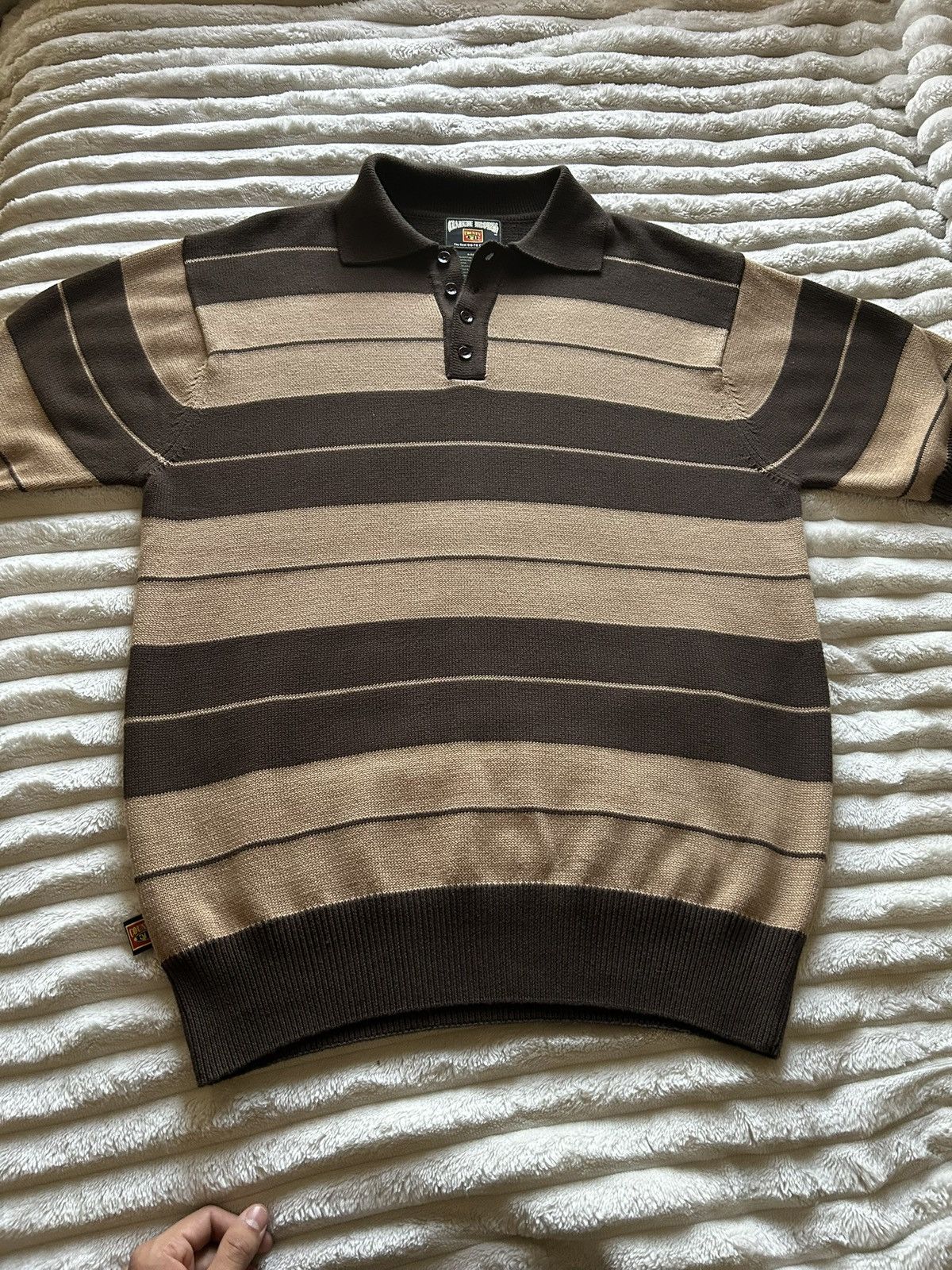 Other Brown half button up Charlie Brown shirt Size US L / EU 52-54 / 3 - 1 Thumbnail