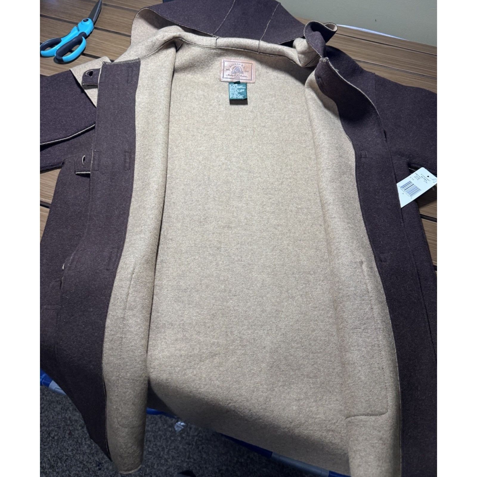 Lauren Ralph Lauren VTG NWT Ralph Lauren Wool Blend Hooded Coat Women’s Large Size L / US 10 / IT 46 - 3 Thumbnail