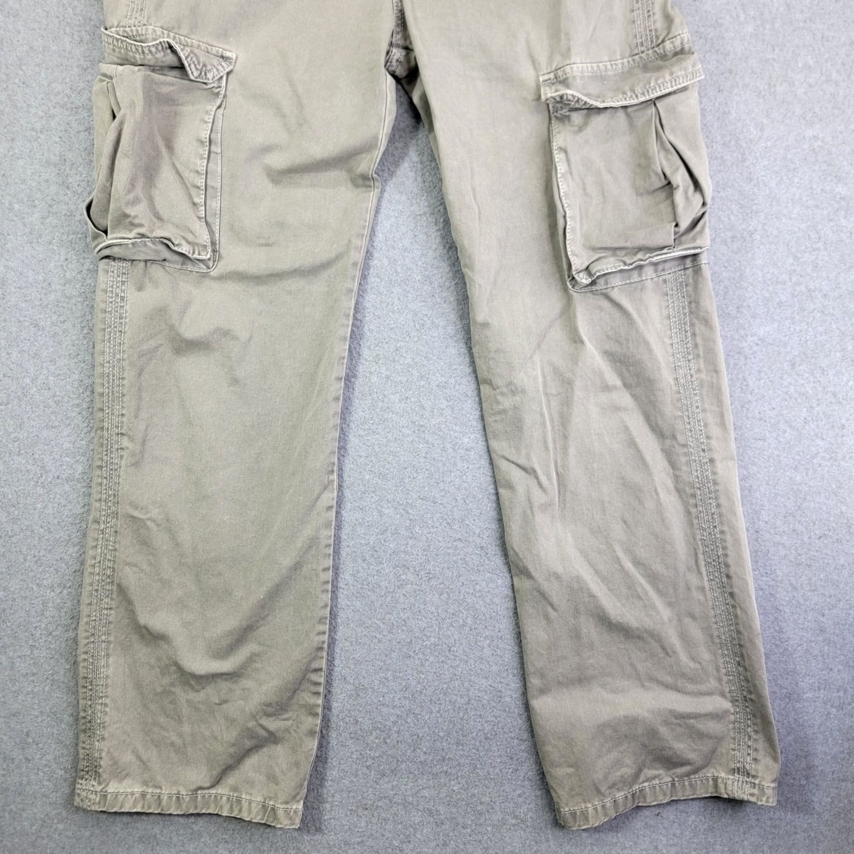 Vintage Pull&Bear pants Women's size 6 cargo distressed utility trousers - Beige - Cotton - 6 - Women - Trousers Size 28" / US 6 / IT 42 - 2 Thumbnail