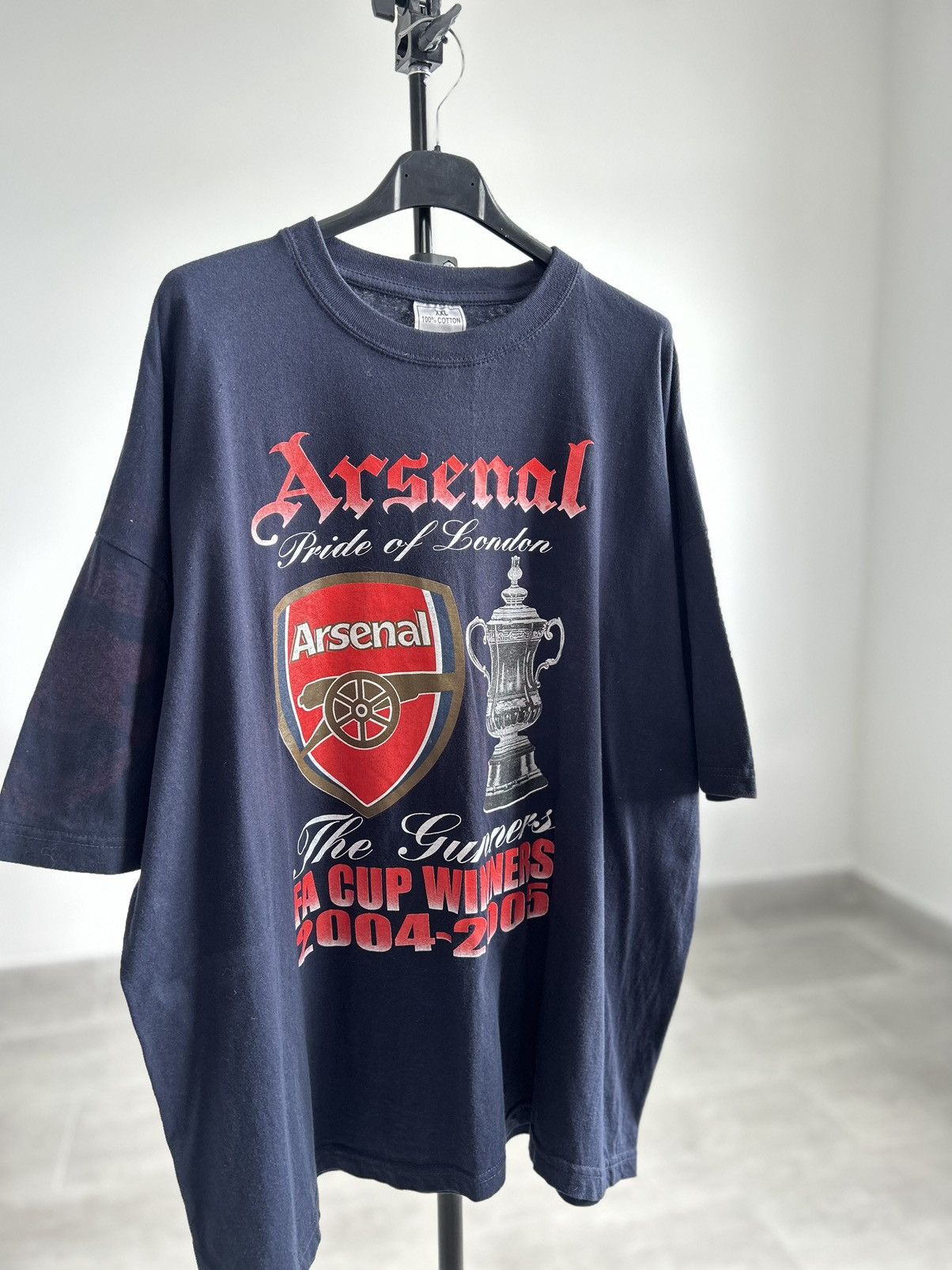 Vintage Vintage Arsenal Double Winners Champions Football T-Shirt Size US XXL / EU 58 / 5 - 2 Thumbnail