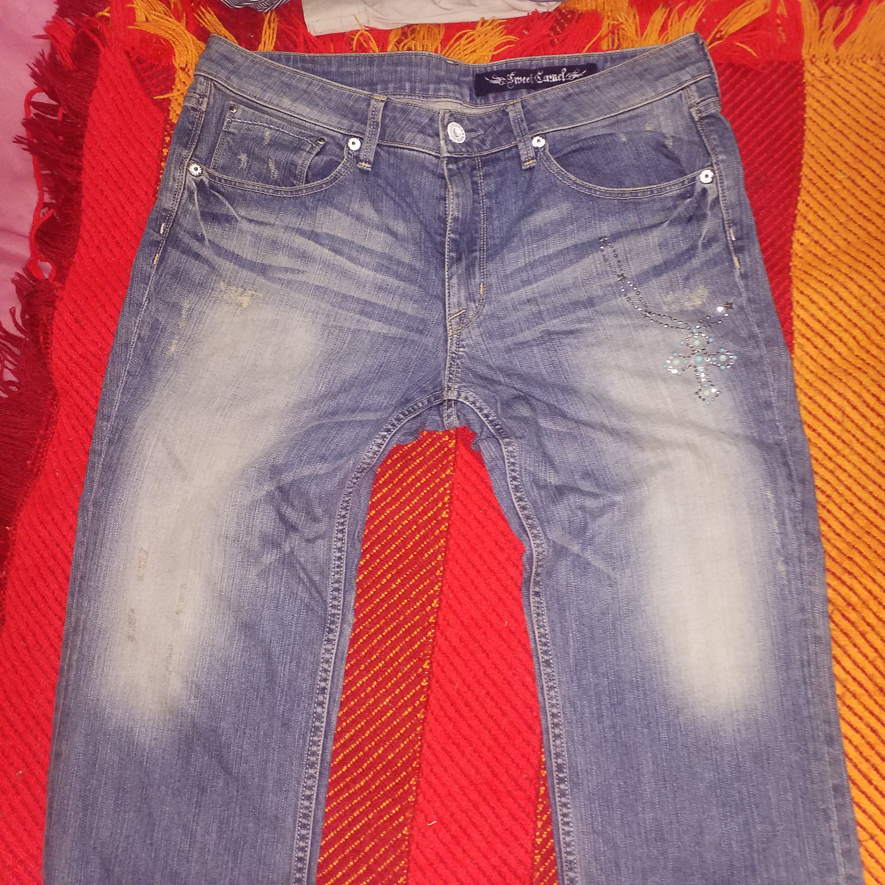Japanese Brand JAPAN BRAND ELASTIC JEANS DISSTRESS RARE NICE NICE NICE 😘😘 Size 36" / US 14 / IT 50 - 2 Thumbnail