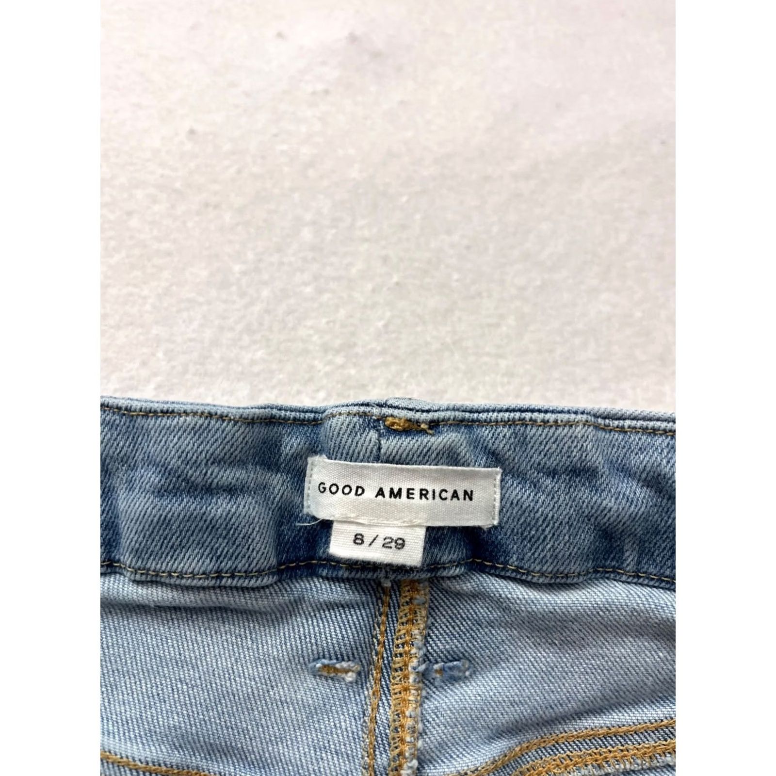 Good American Good American Womens Jeans Flared Light Wash 8 Light Blue 8774 Size 30" / US 8 / IT 44 - 3 Thumbnail