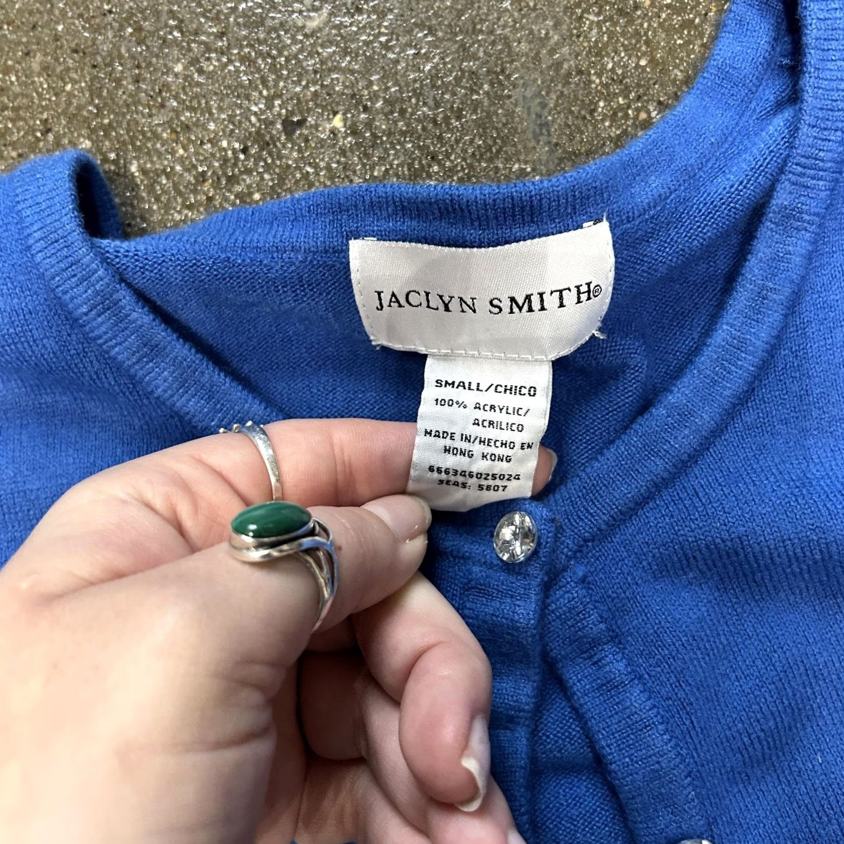 Vintage VINTAGE Jaclyn Smith Cardigan Sweater Womens Small Blue Knit Button Front Size S / US 4 / IT 40 - 3 Thumbnail