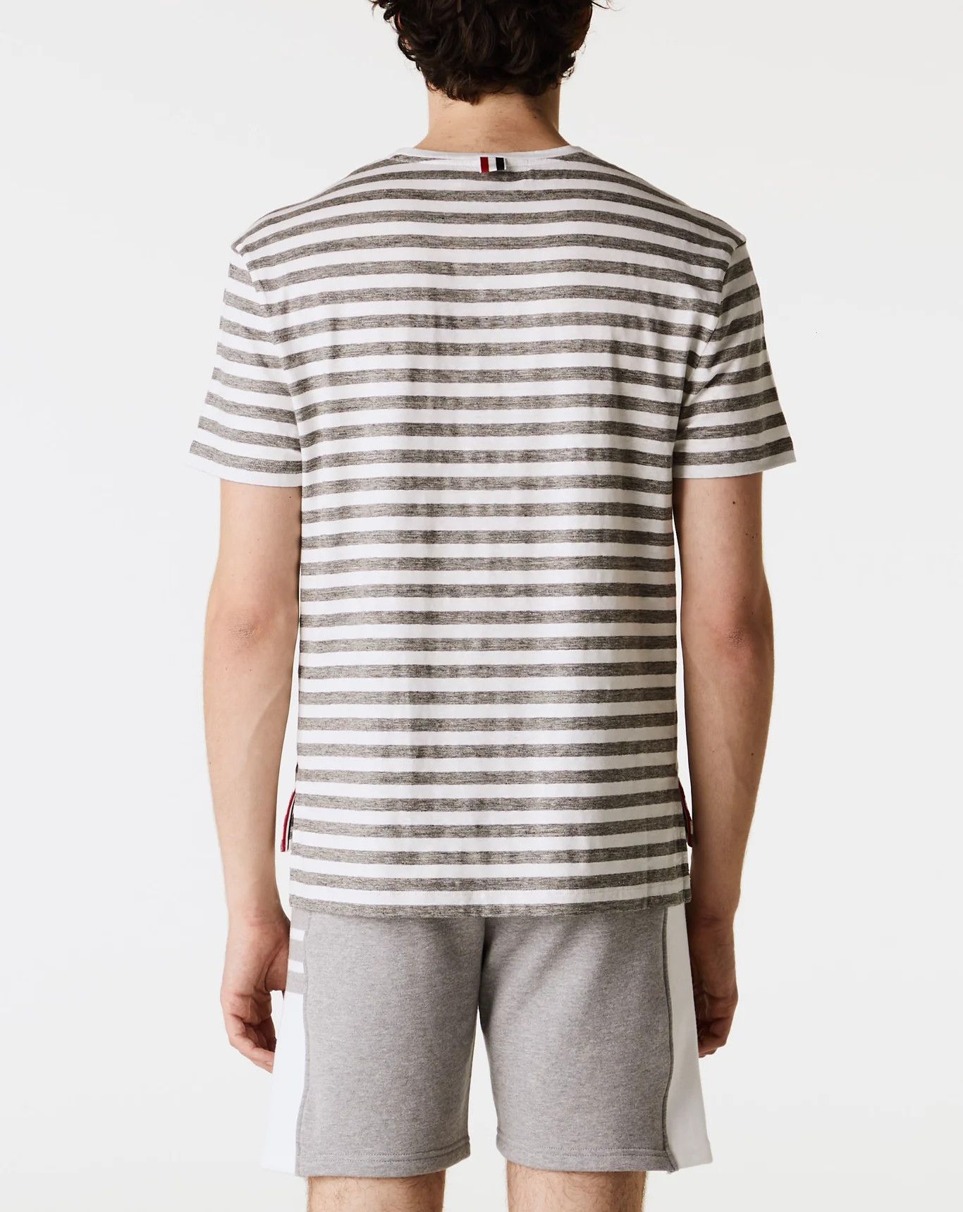 Thom Browne o1h1sh10525 Linen Jersey Ringer Tee in Grey Size US L / EU 52-54 / 3 - 2 Thumbnail