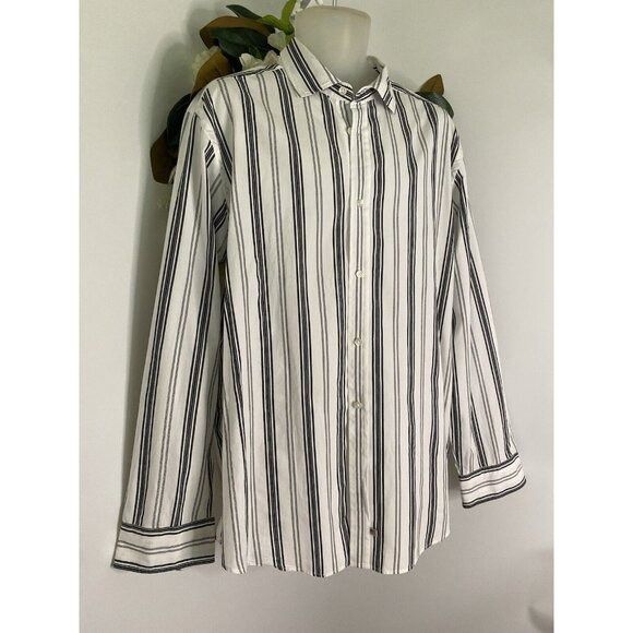 Ralph Lauren Vintage Ralph Lauren Polo Jeans White and Black Button Down Size US XL / EU 56 / 4 - 7 Thumbnail