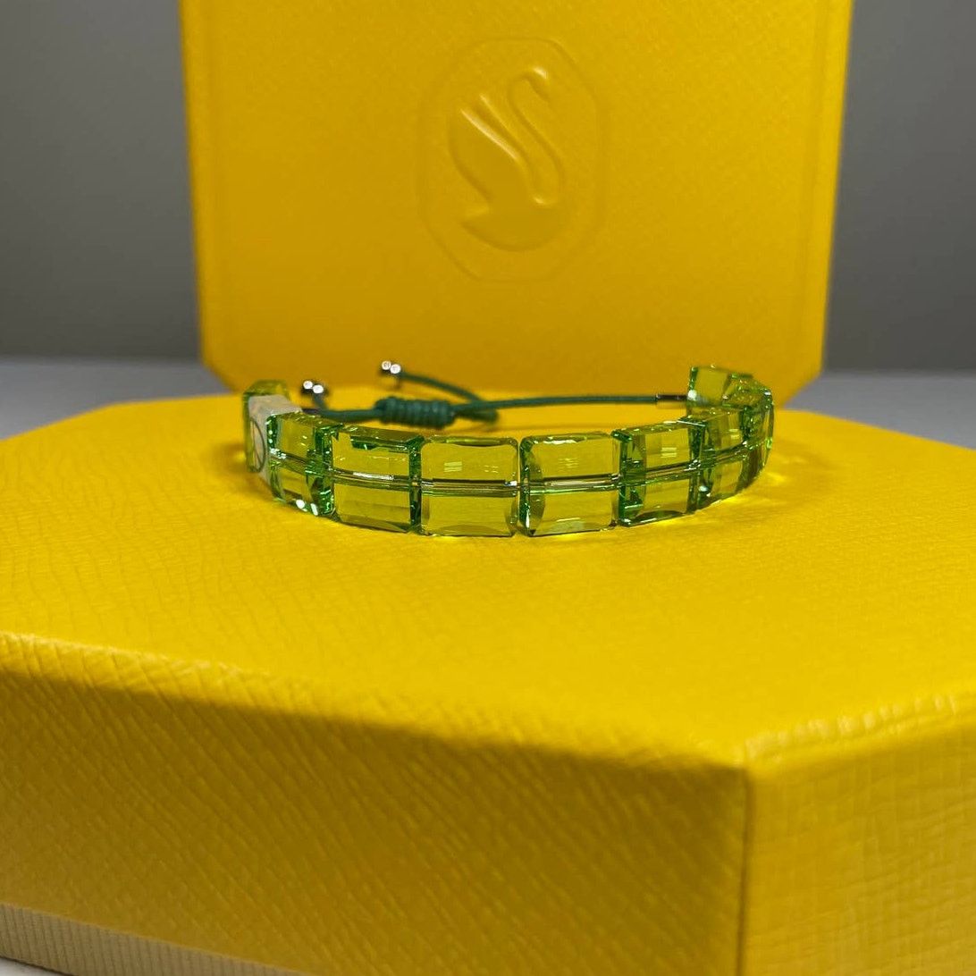 Swarovski Swarovski Crystal Letra Peace Symbol Bracelet, Peace, Green Size ONE SIZE - 2 Thumbnail
