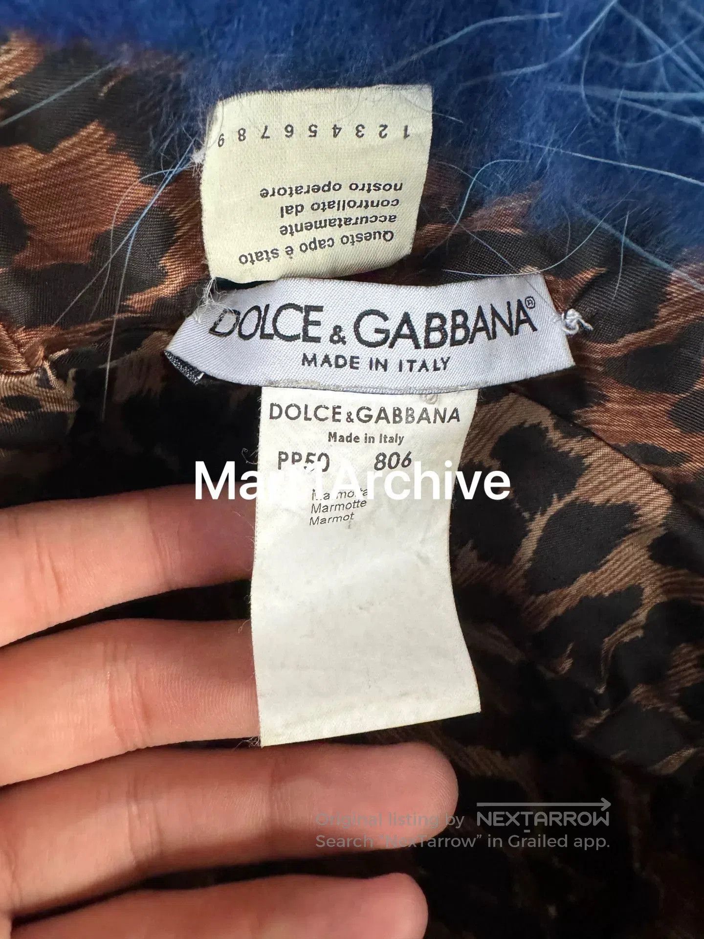 Dolce & Gabbana Dolce&Gabbana Rabbit Fur Gradient Hat. Size ONE SIZE - 5 Thumbnail