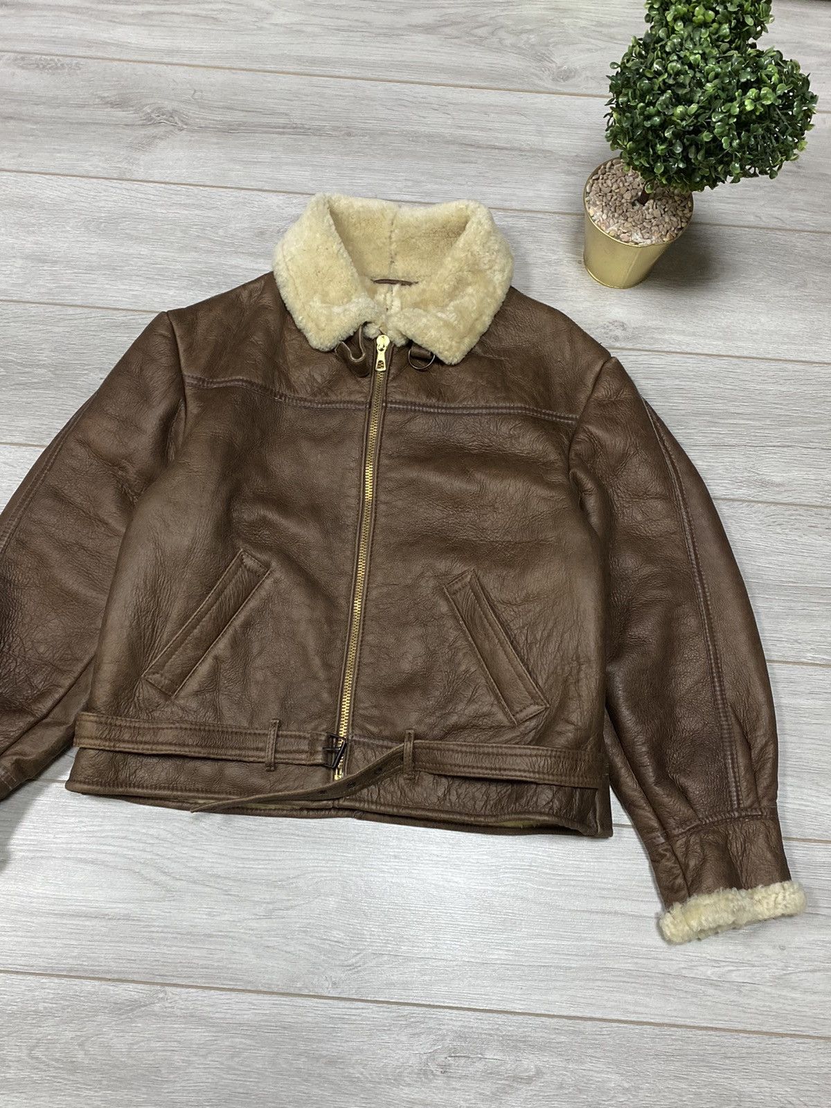 Other 🔥SHEEPSKIN COAT LEATHER TYPE B-3 AVIATION JACKET Size US L / EU 52-54 / 3 - 8 Thumbnail