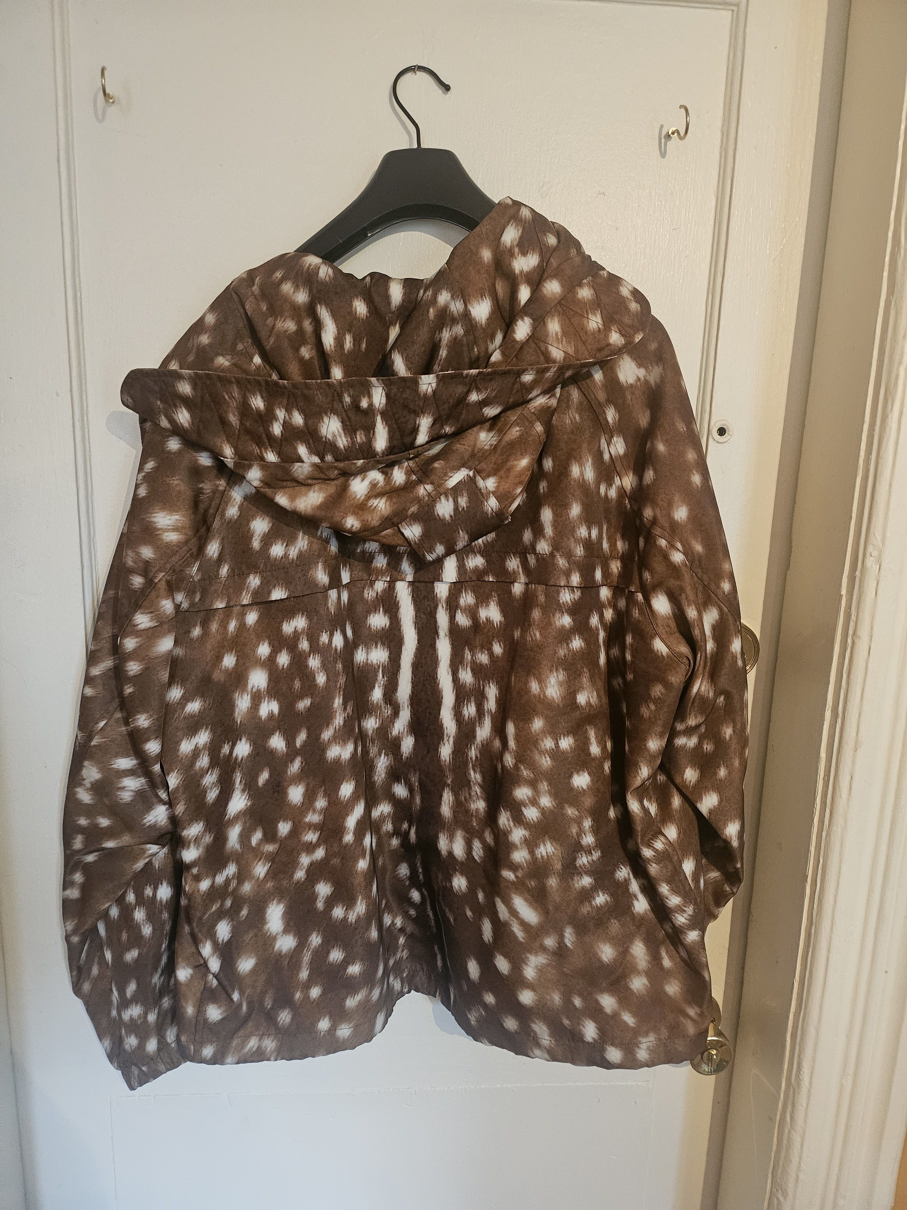 image of Burberry Deer Print Jacket With Hood With Garment Bag in Brown, Men's (Size XL)