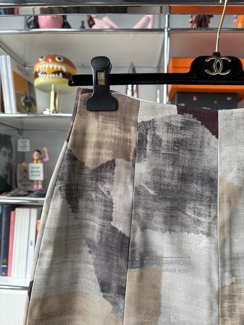 Fendi Fendi Abstract ink wash print panelled long skirt Size 26" / US 2 / IT 38 - 2 Thumbnail