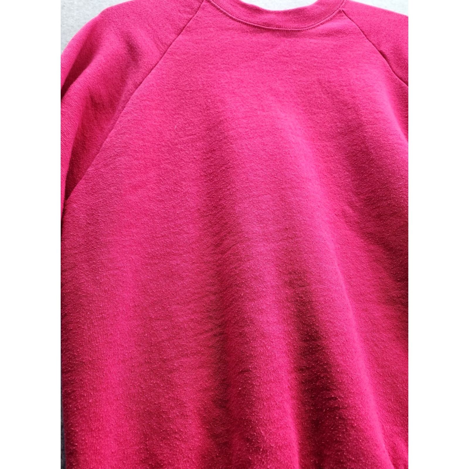 Fruit Of The Loom VINTAGE 90s Fruit of the Loom Pink Sweatshirt L USA Adult Essential Blank Pullover Size US L / EU 52-54 / 3 - 2 Thumbnail