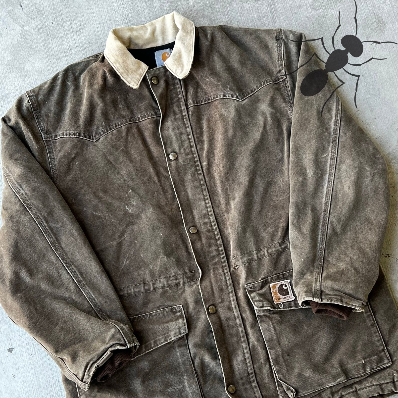 Carhartt × Vintage Carhartt brown barn chore work wear jacket Size US L / EU 52-54 / 3 - 2 Thumbnail