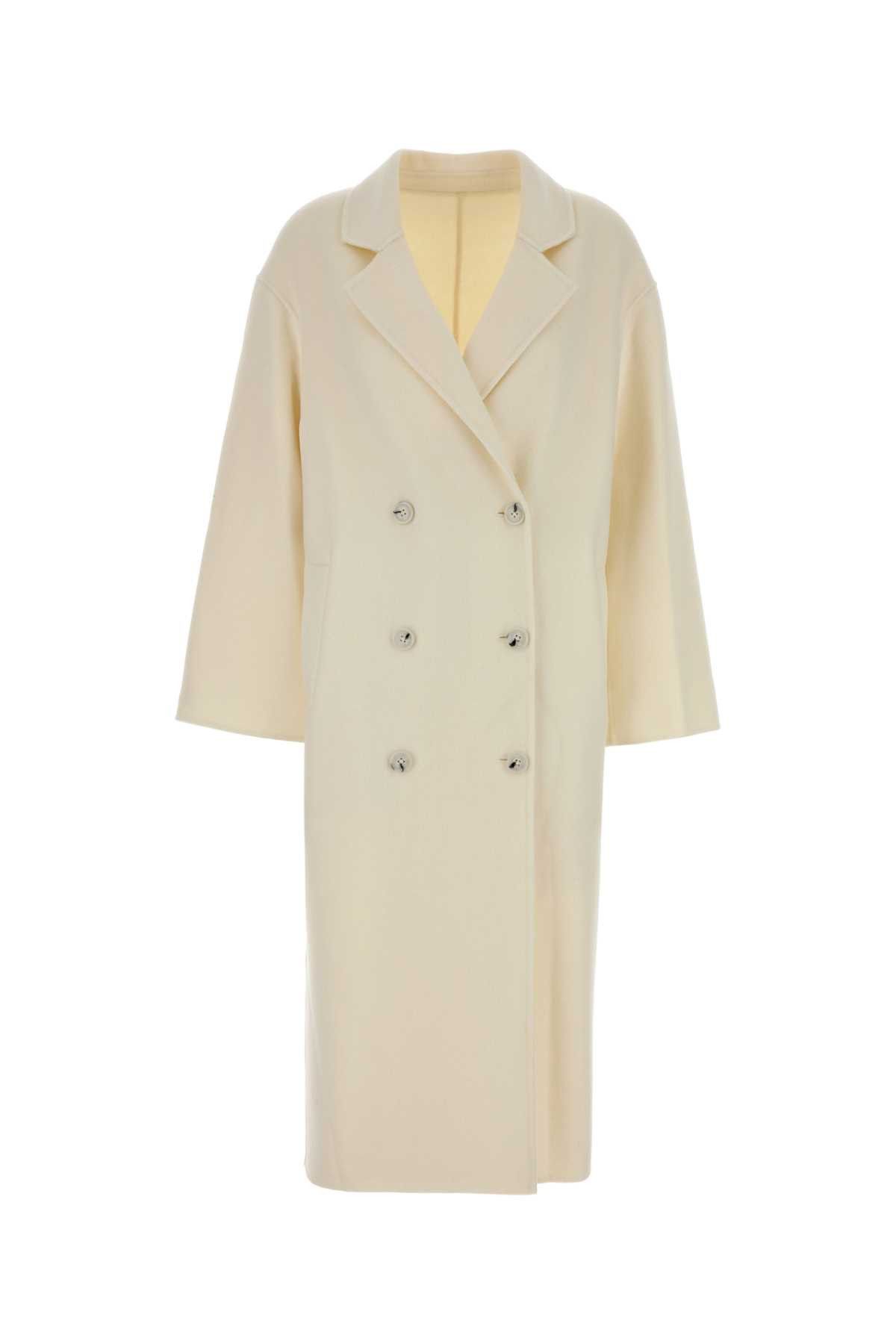 Ivory Wool Blend Borneo Coat