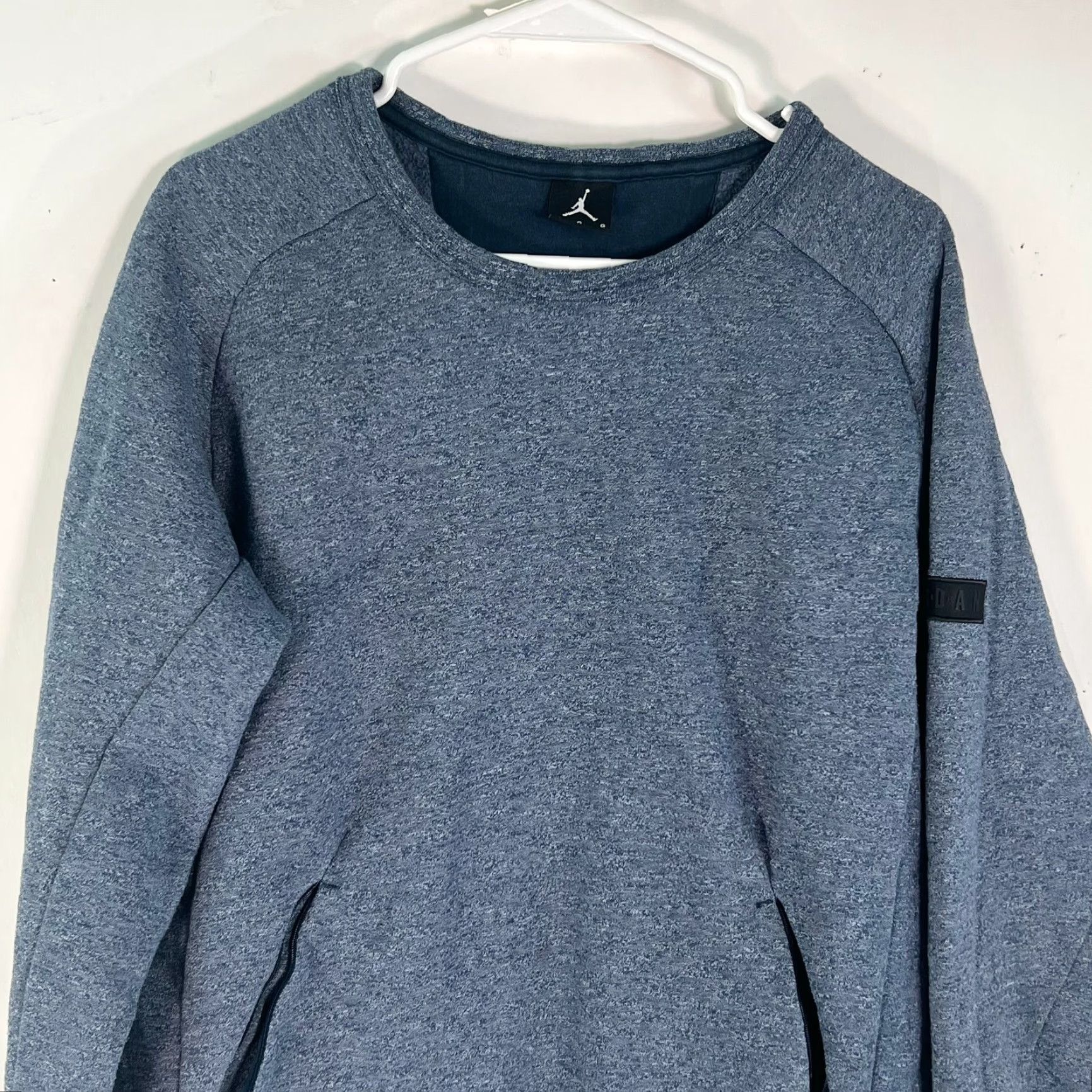Jordan Brand Jordan Air Mens Crew Neck Icon Fleece Blue Pullover Sweatshirt Size L Size US L / EU 52-54 / 3 - 3 Thumbnail