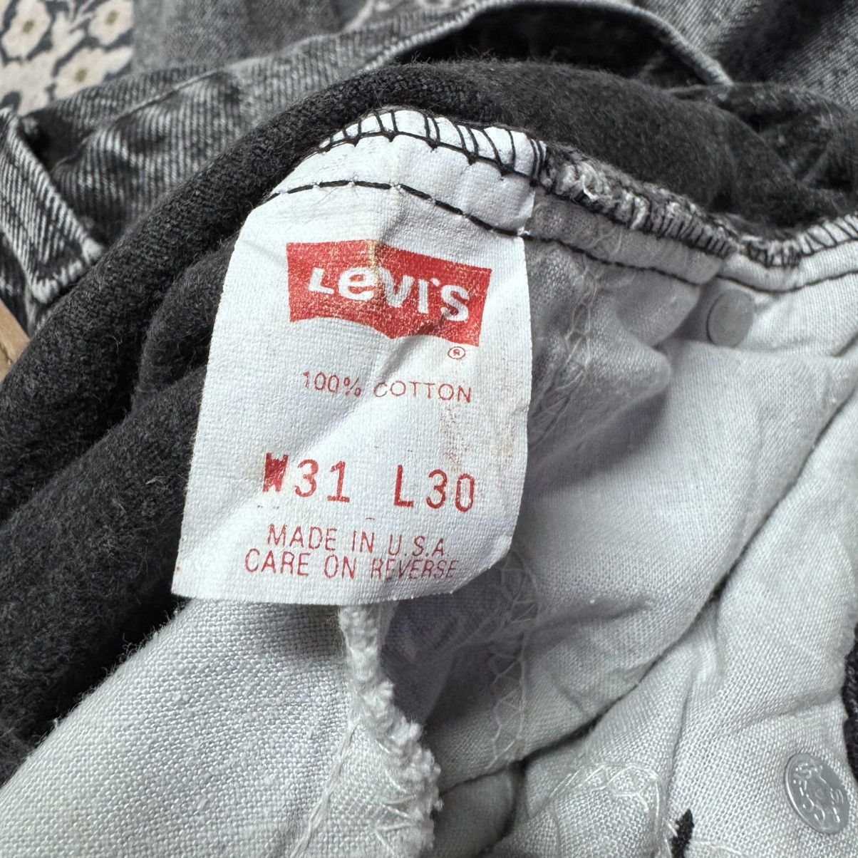 Levi's Vintage 90s Levis 505 Black Acid Wash Jeans Size US 30 / EU 46 - 22 Thumbnail