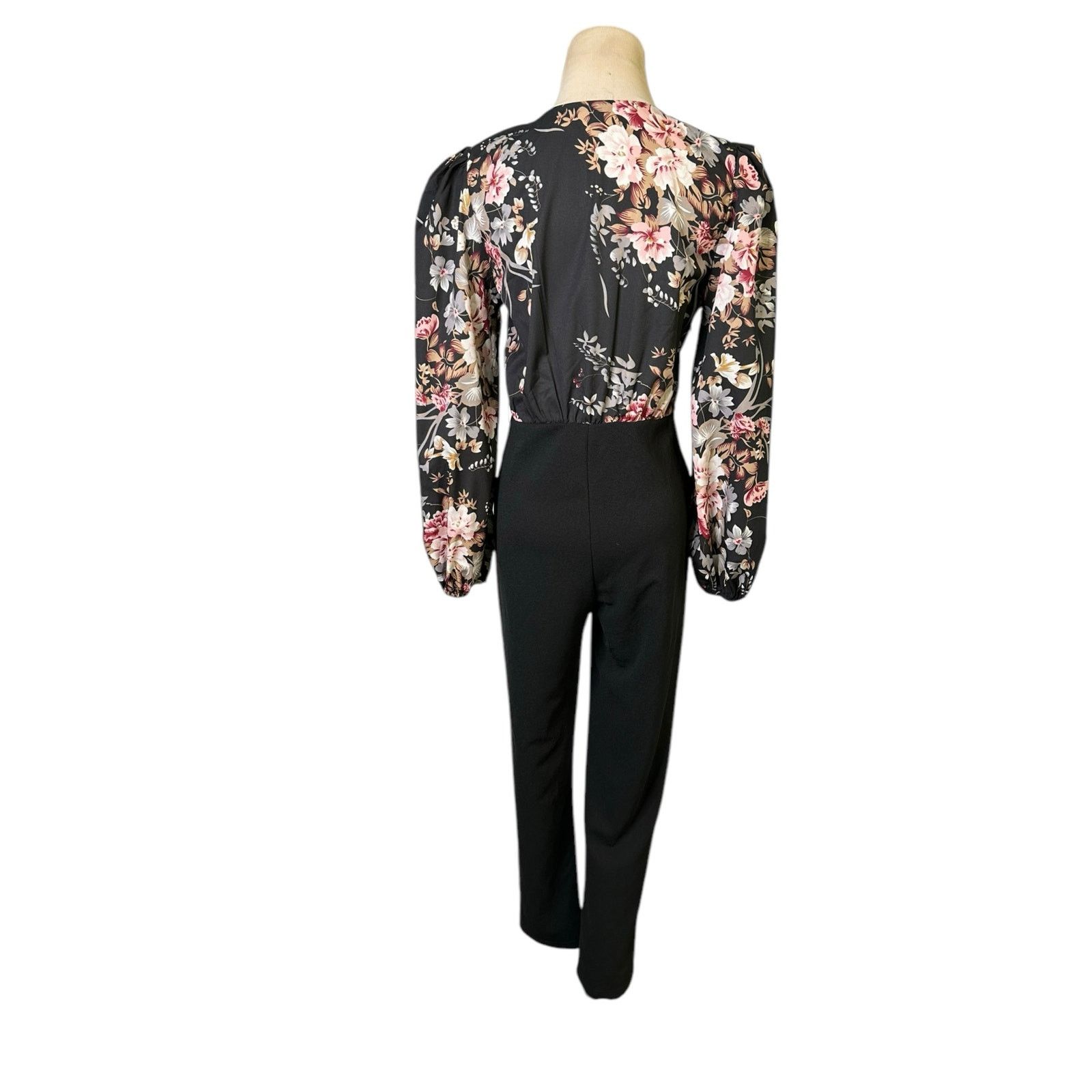 Shein Shein black floral long sleeves jumpsuit size XS Size 26" / US 2 / IT 38 - 12 Thumbnail